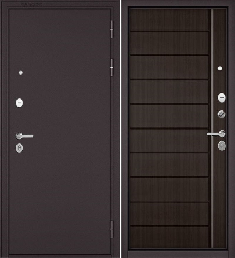 Изображение товара Входная дверь ЭТАЛОН Trust Mass 136 Правый 205x86 см Шоколад букле/ларче шоколад