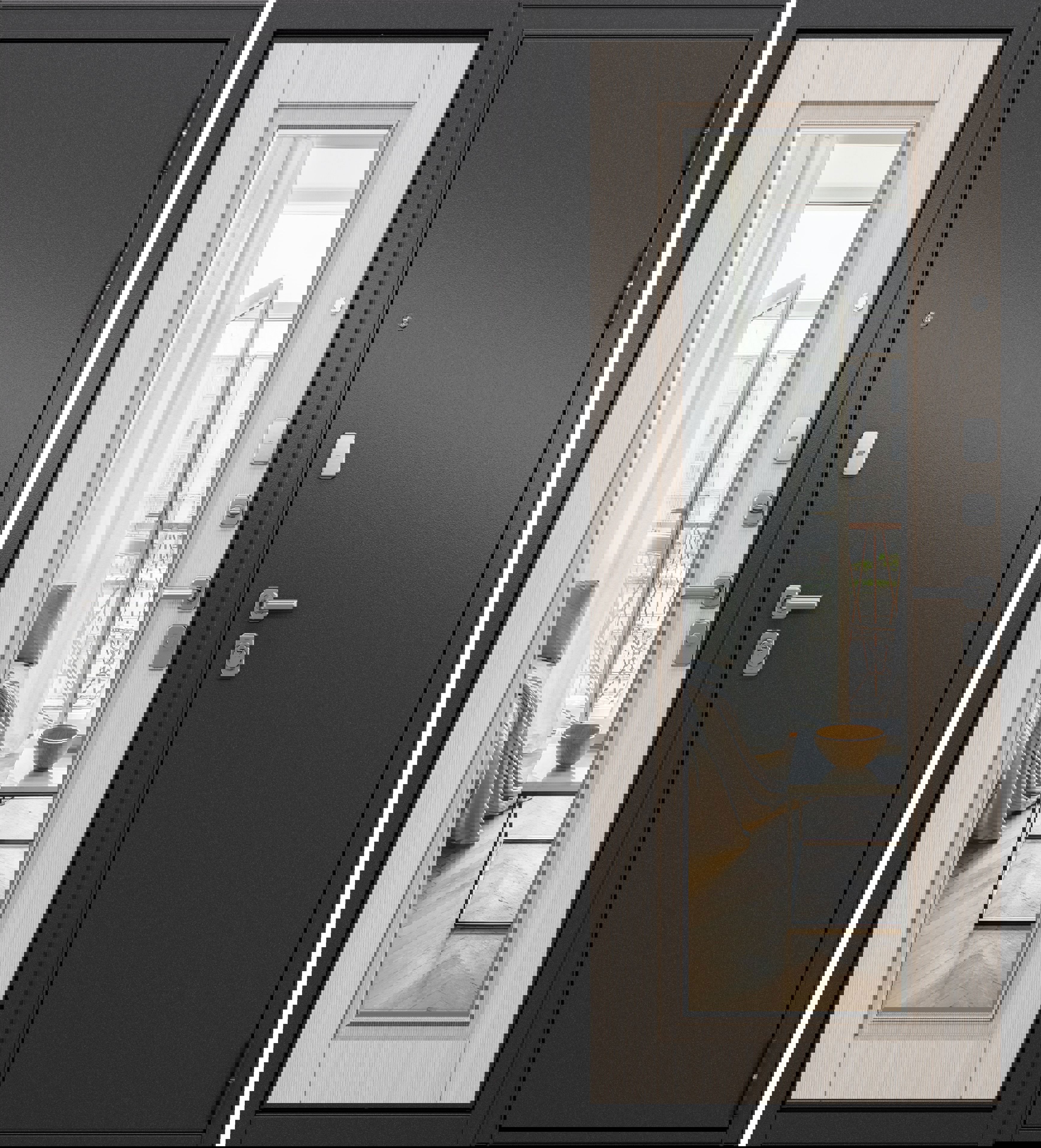 Изображение товара ЭТАЛОН Trust Mass 140 — прочная входная дверь для квартиры, антрацит букле