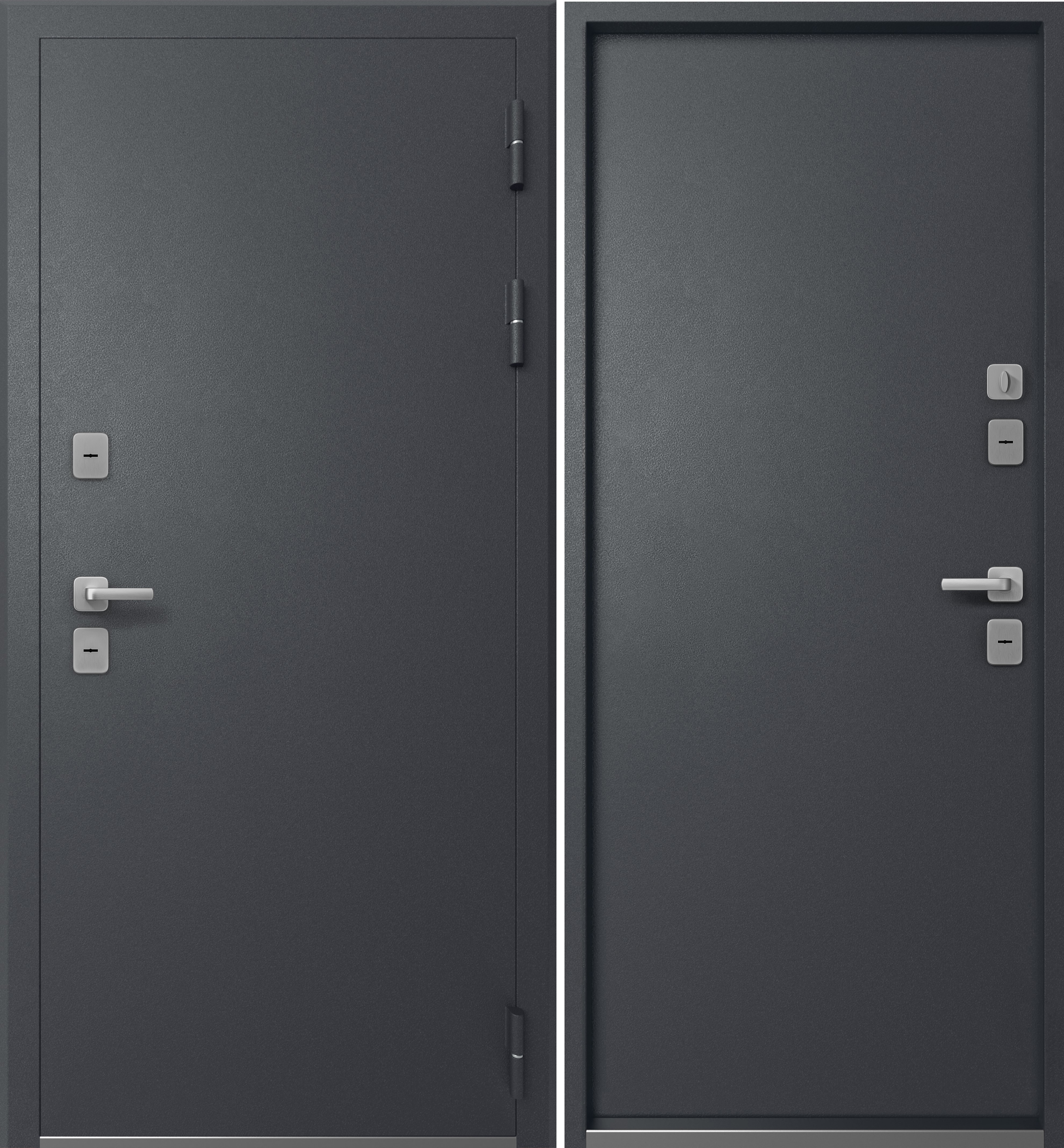 Изображение товара Эталон Термо-1 — входная дверь, графит муар, 205х86 см