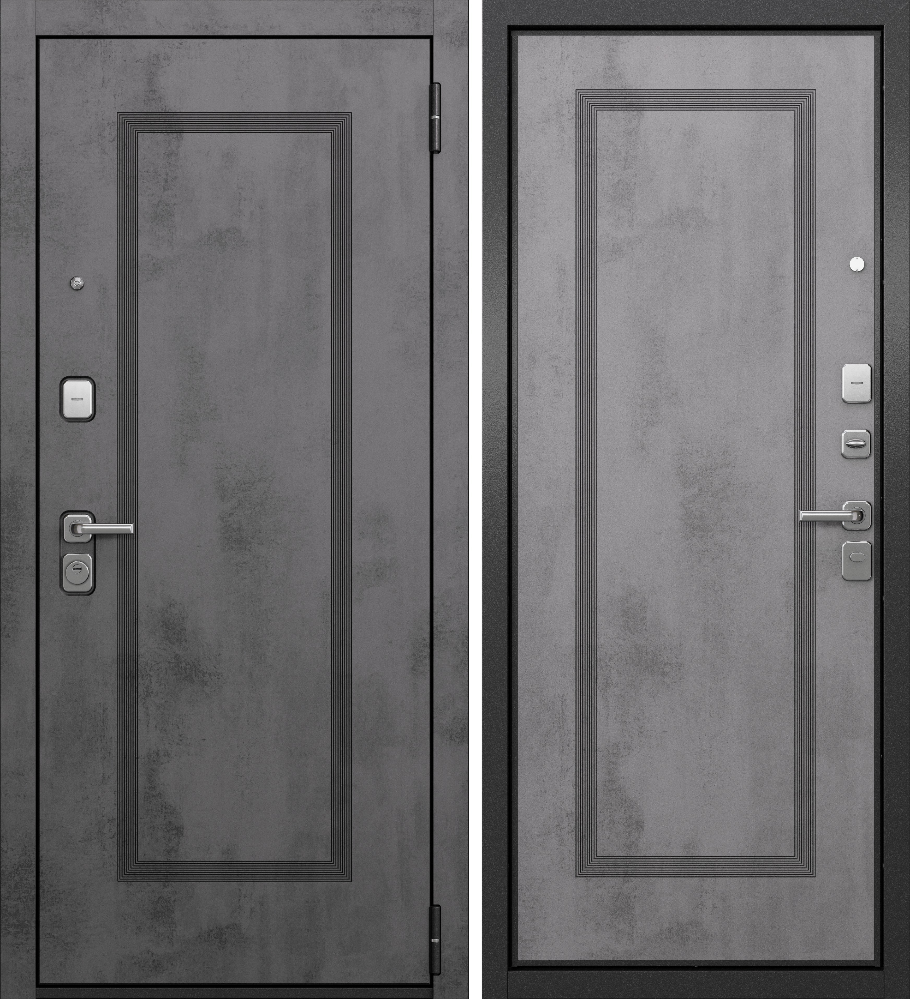 Изображение товара ЭТАЛОН Trust Eco 189/189 — прочная входная дверь, серый/бетон