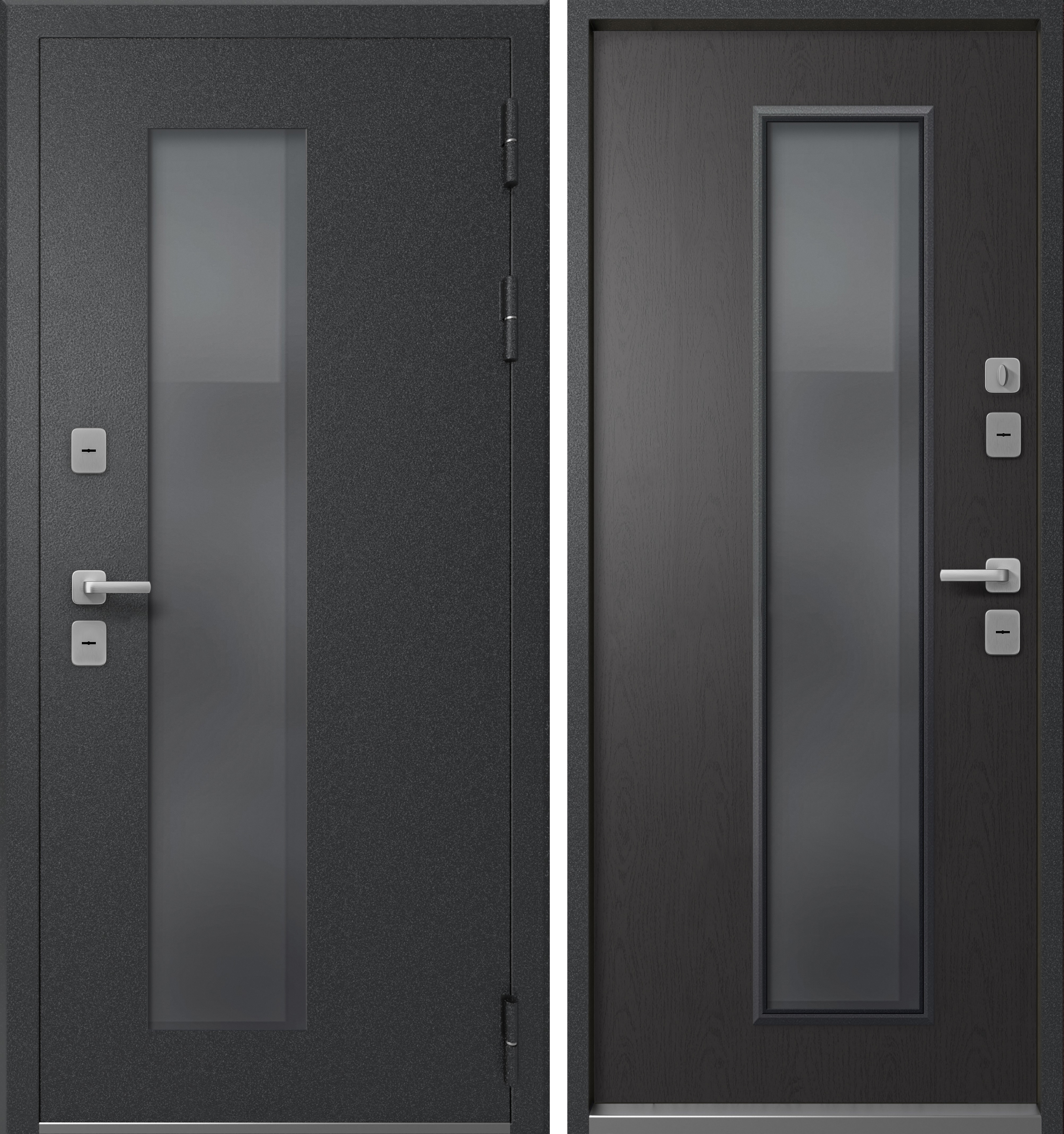 Изображение товара Входная дверь Эталон Термо-СП20 левый 205x86см цвет антрацит муар/ясень дип графит