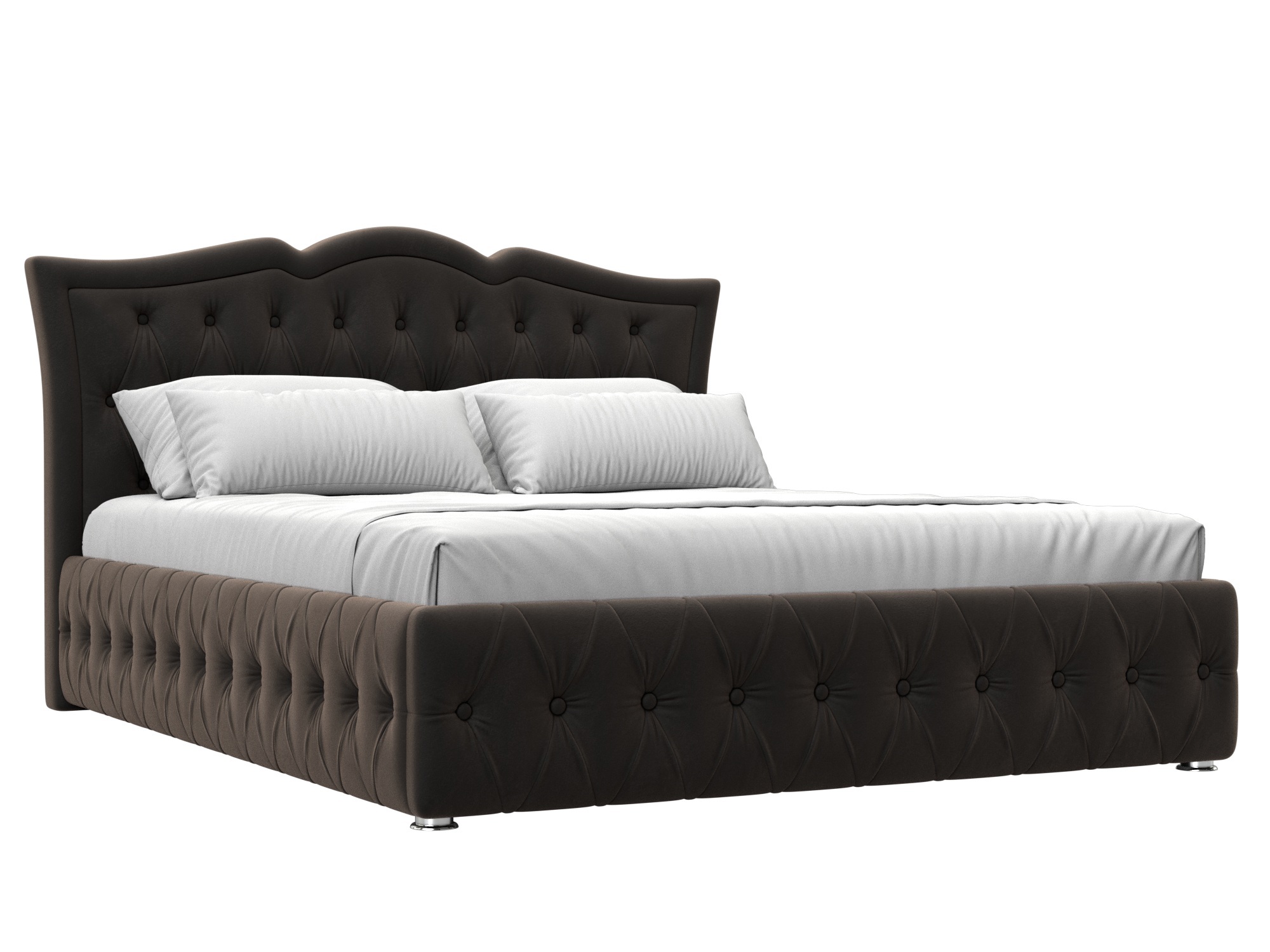 Изображение товара Кровать Лига Диванов Герда 160x200 см с подъемным механизмом и ящиком коричневая