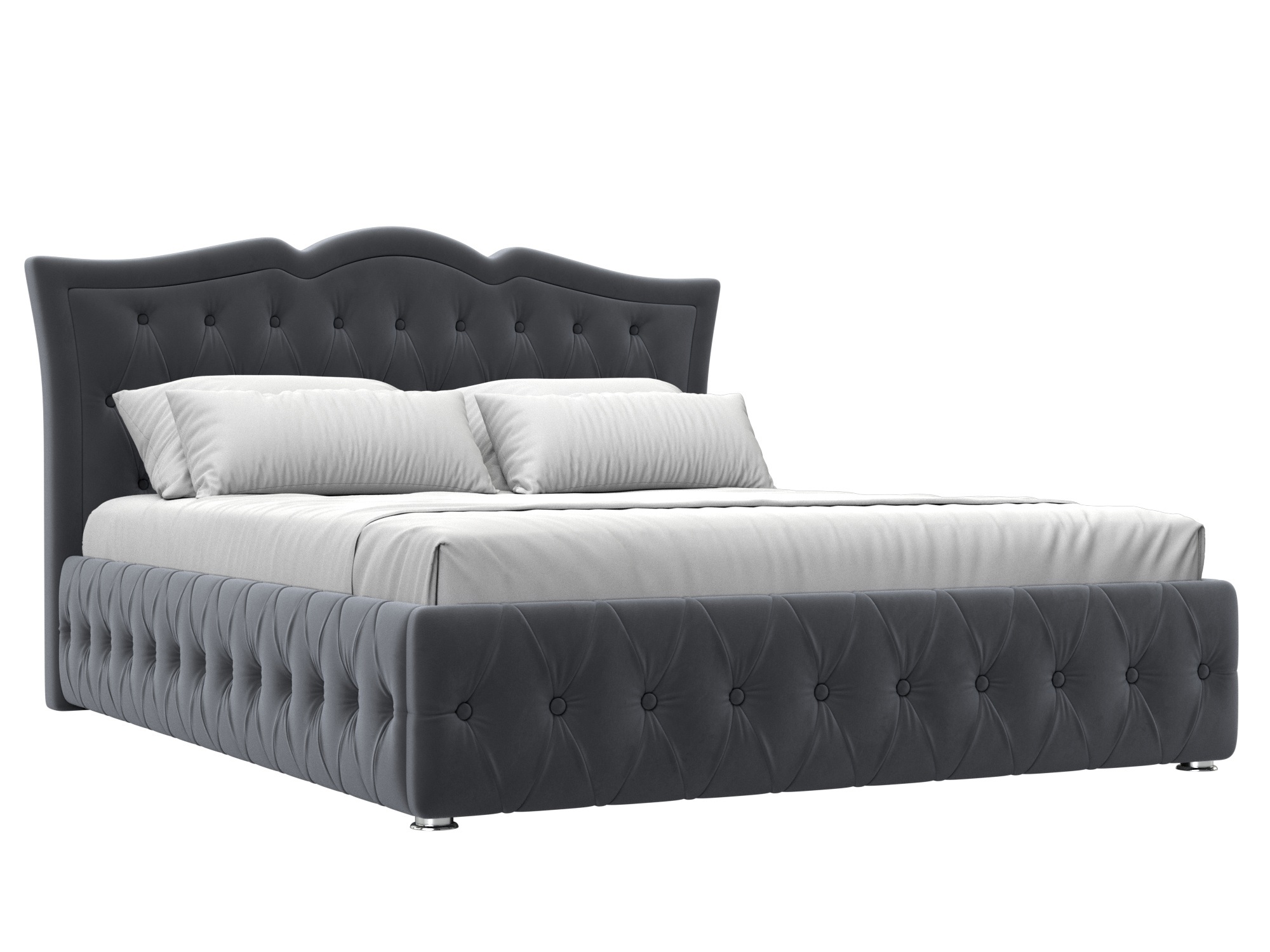 Изображение товара Кровать Герда 160 см с подъемным механизмом и ящиком серый Лига Диванов