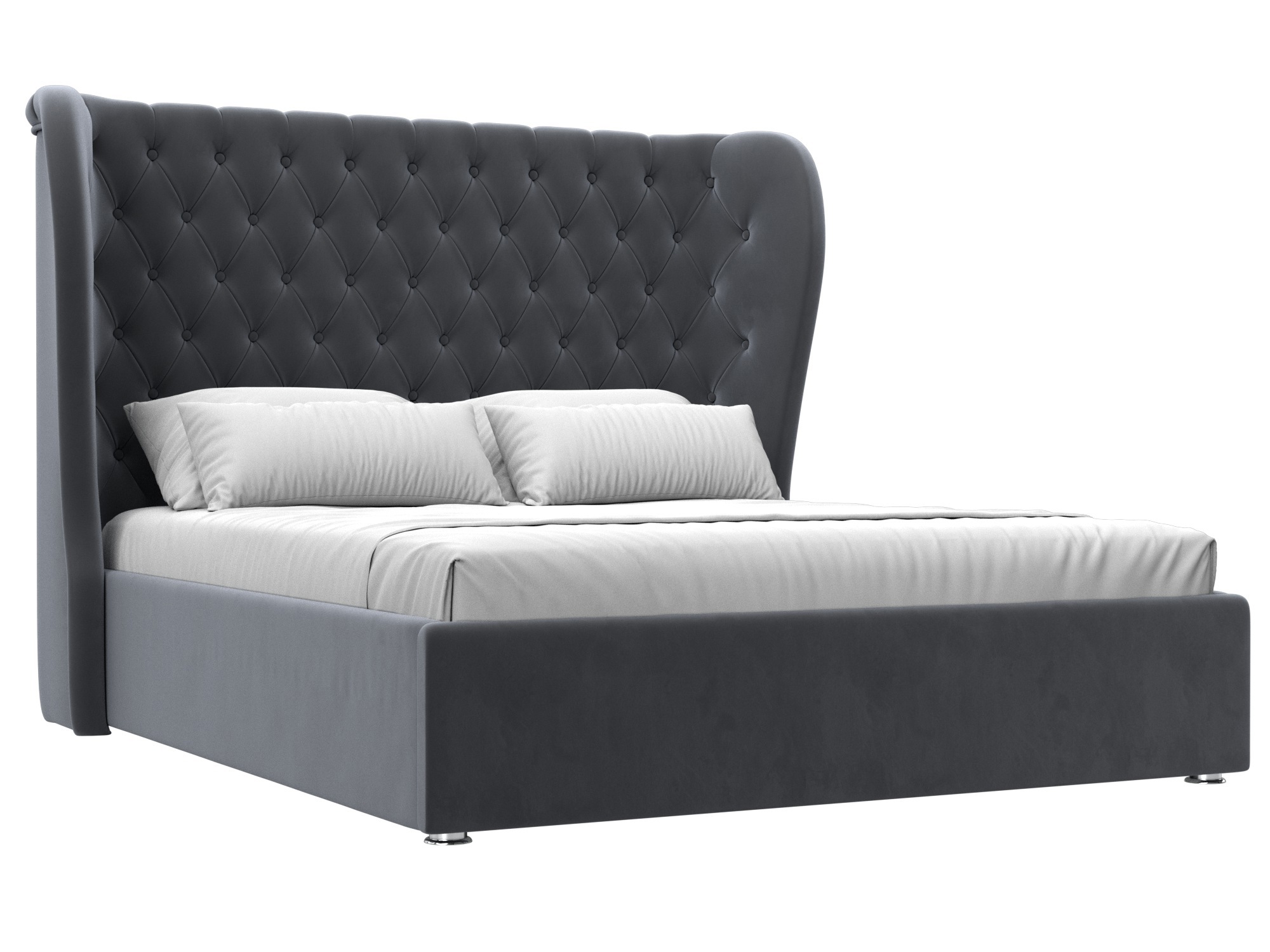 Изображение товара Кровать Лига диванов Далия 200x160 см с подъемным механизмом и ящиком серый