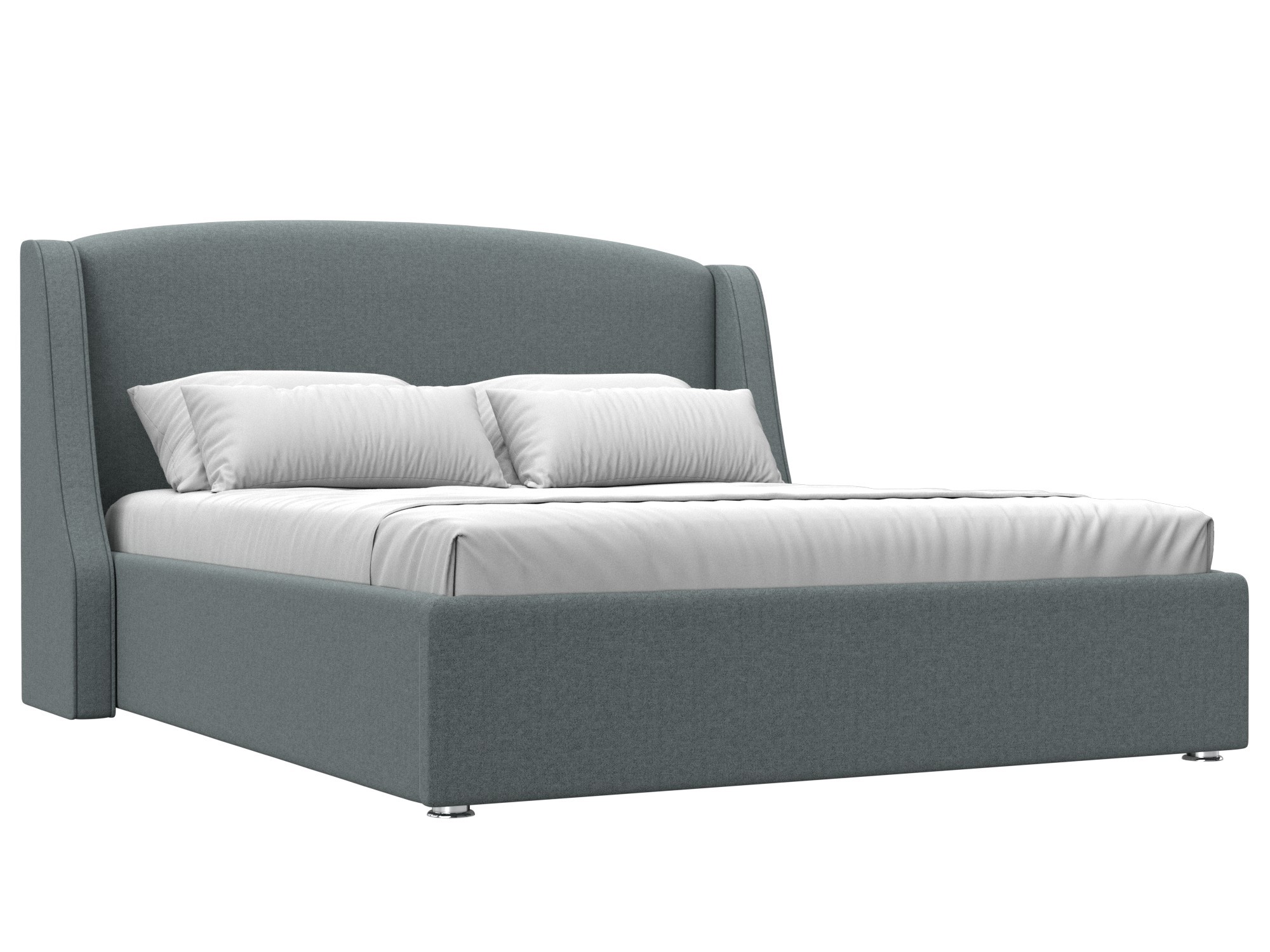 Изображение товара Кровать Лига диванов Лотос 160x200 см с подъемным механизмом и ящиком серый