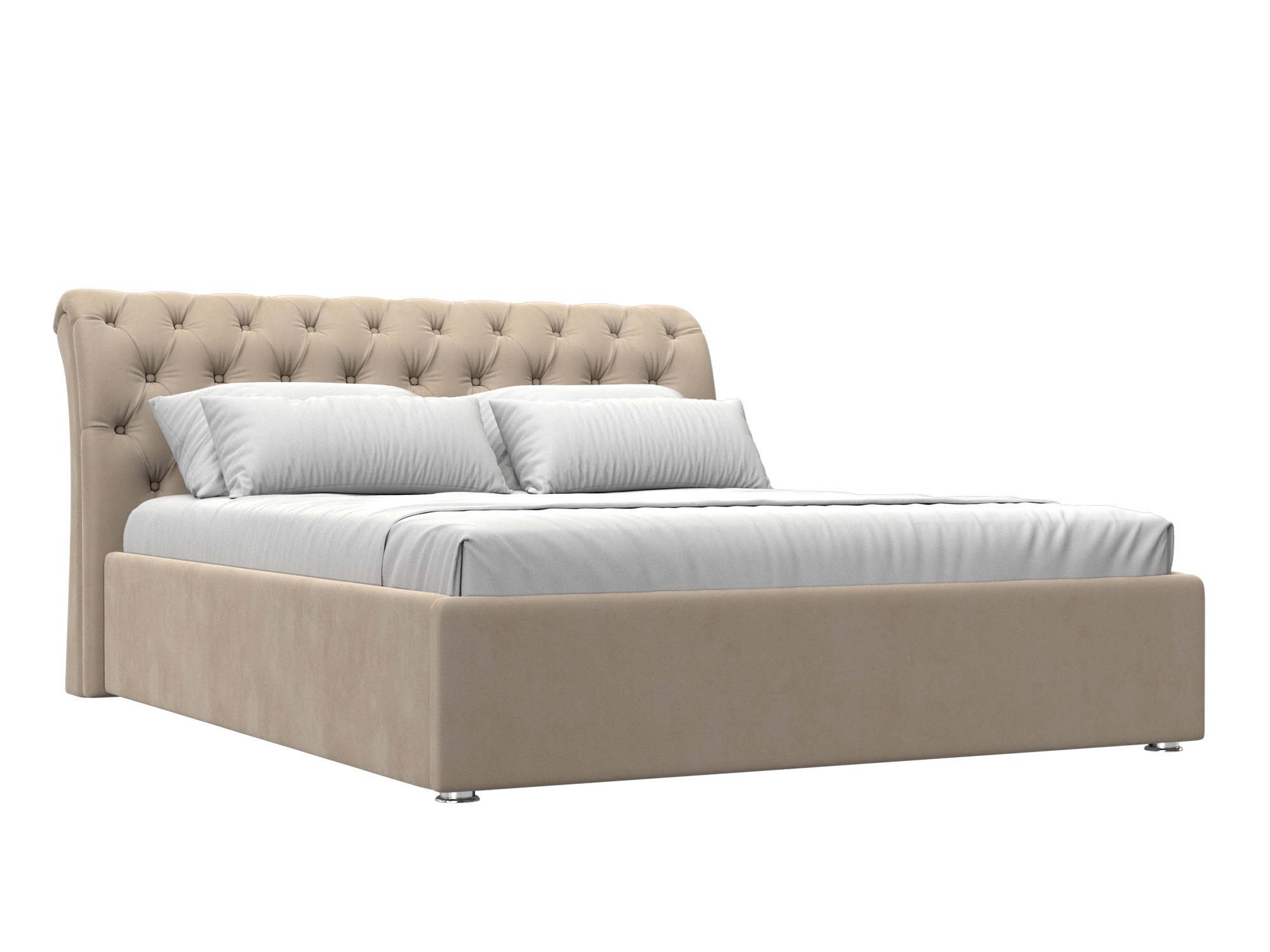 Изображение товара Кровать Сицилия 160 на 200 см с подъемным механизмом и ящиком бежевый ЛИГА ДИВАНОВ