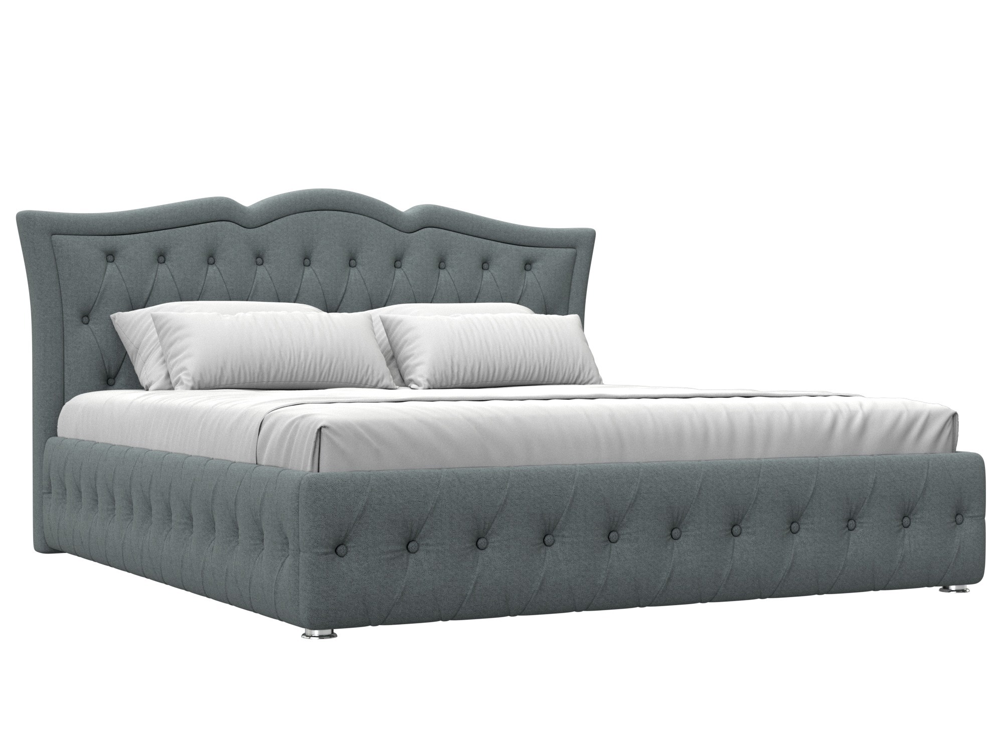 Изображение товара Кровать Герда 180 200 см с подъемным механизмом и ящиком серый Лига Диванов