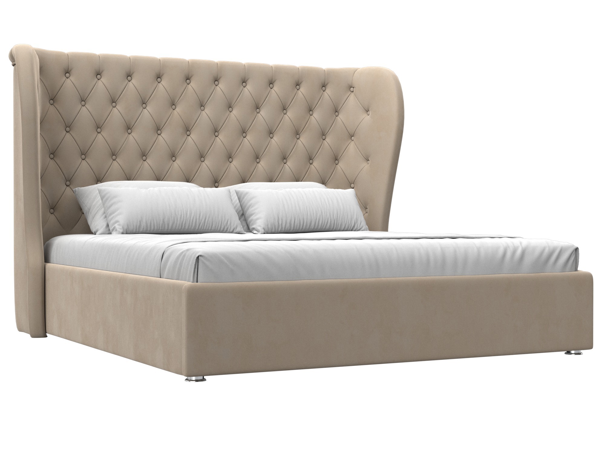 Изображение товара Кровать Далия 200x180 см с подъемным механизмом и ящиком бежевый