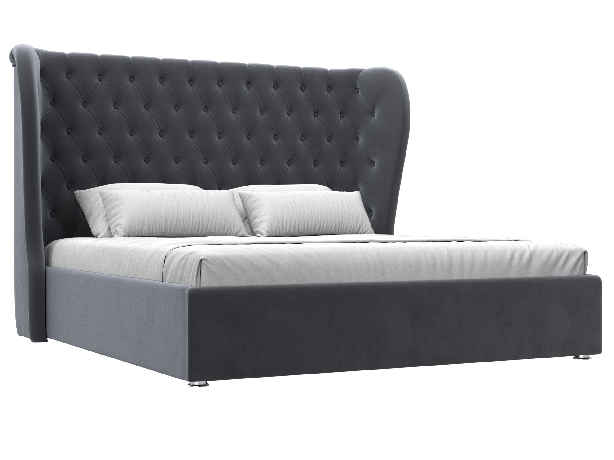 Изображение товара Кровать Далия 180x200 см с подъемным механизмом и ящиком серый от Лига Диванов