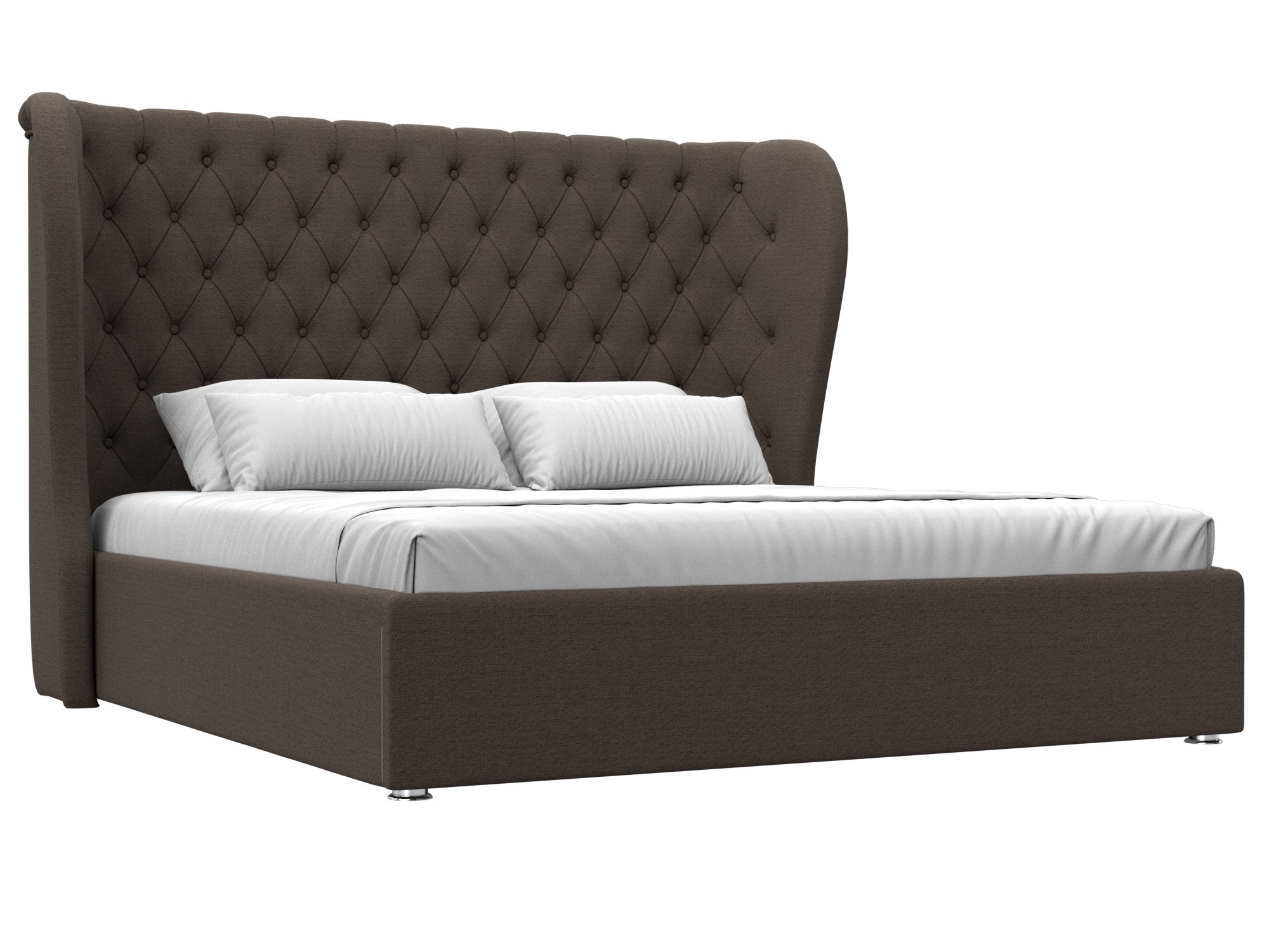 Изображение товара Кровать Далия 180x200 см с подъемным механизмом и ящиком коричневая