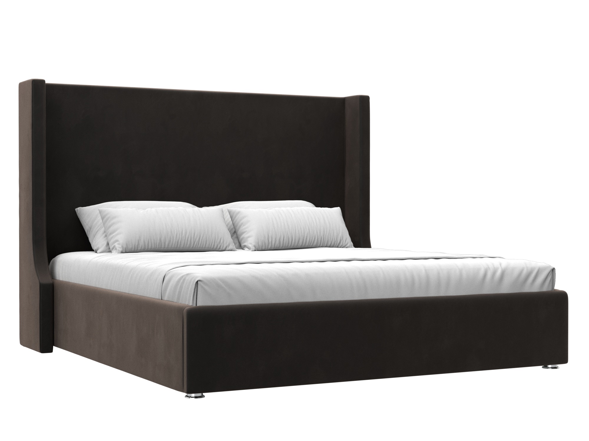 Изображение товара Кровать Ларго 180x200 см с подъемным механизмом и ящиком коричневая