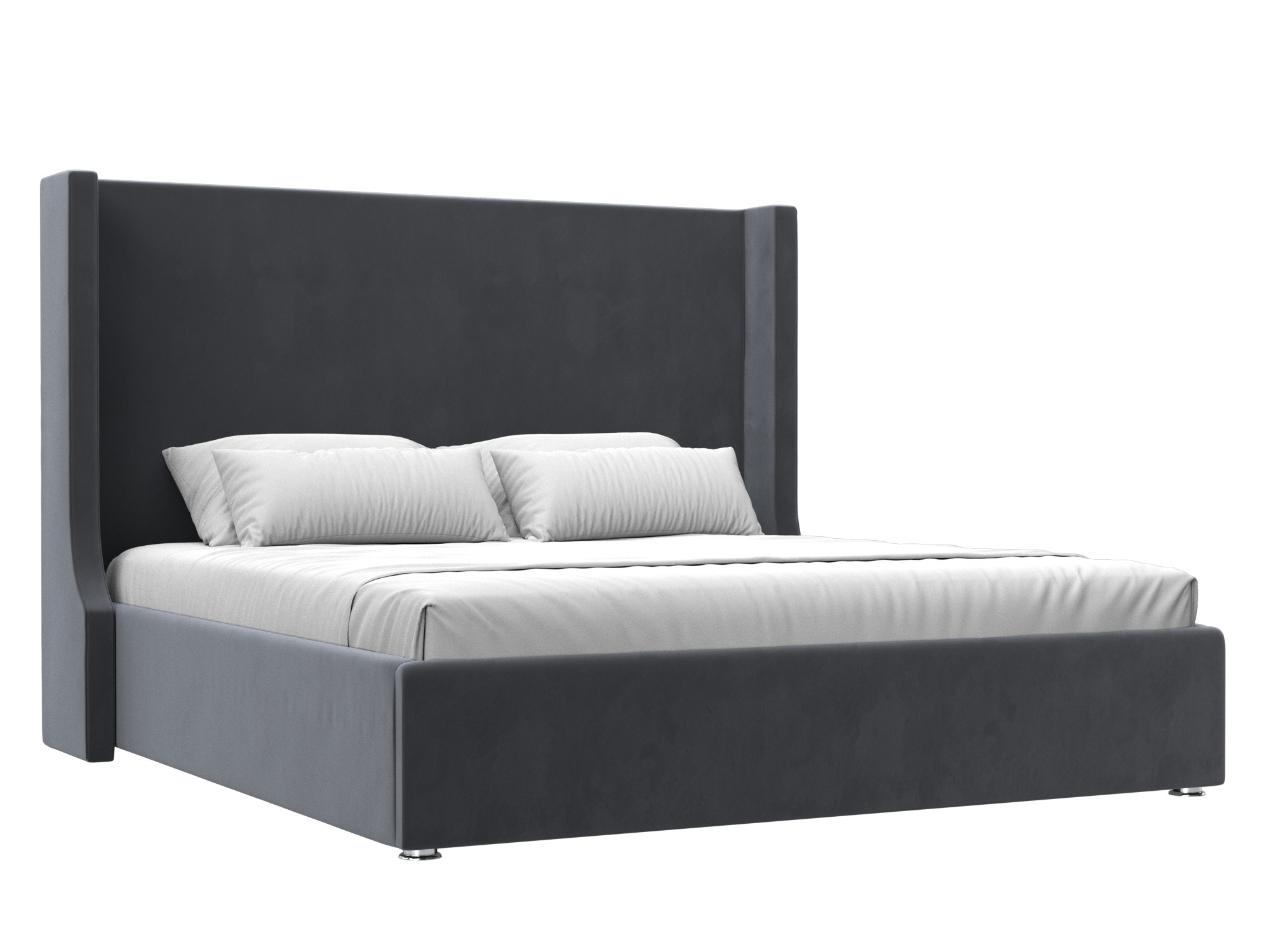 Изображение товара Кровать Ларго 180 с подъемным механизмом и ящиком, серый цвет