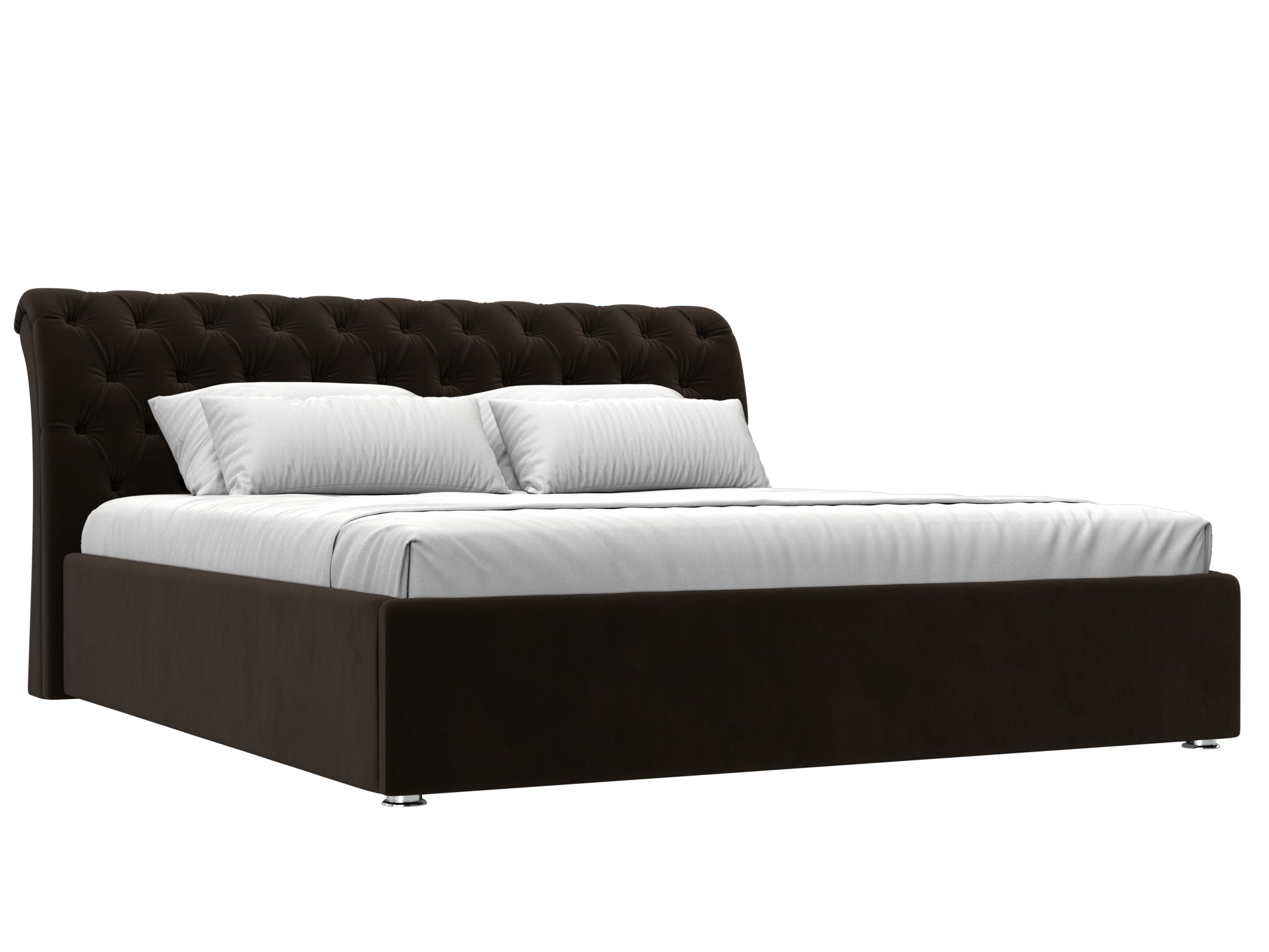 Изображение товара Кровать Сицилия 180x200 см подъемный механизм и ящик из ЛДСП коричневая