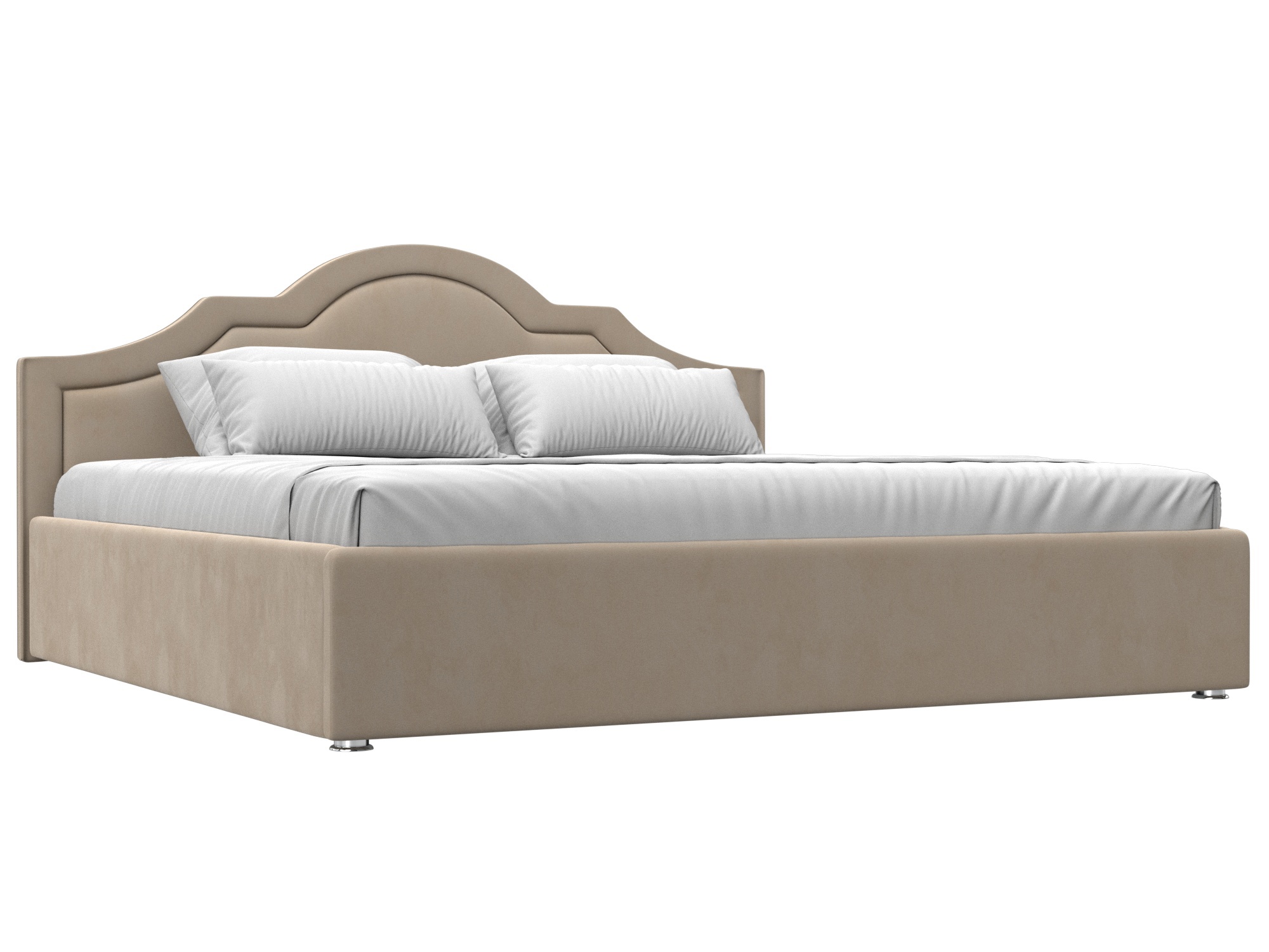 Изображение товара Кровать Афина 200x200 см с подъемным механизмом и ящиком бежевый ЛИГА ДИВАНОВ