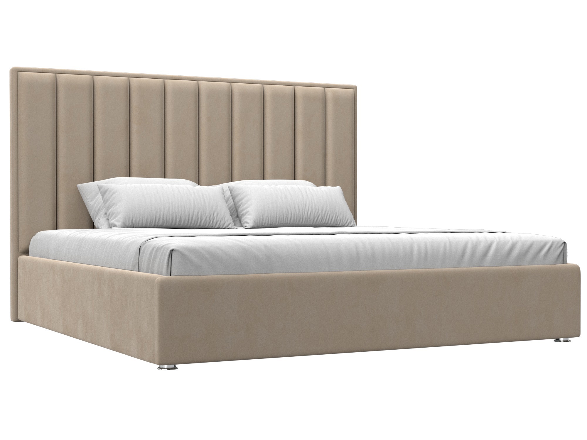 Изображение товара Кровать Афродита 200x200 см с подъемным механизмом и ящиком бежевый ЛИГА ДИВАНОВ