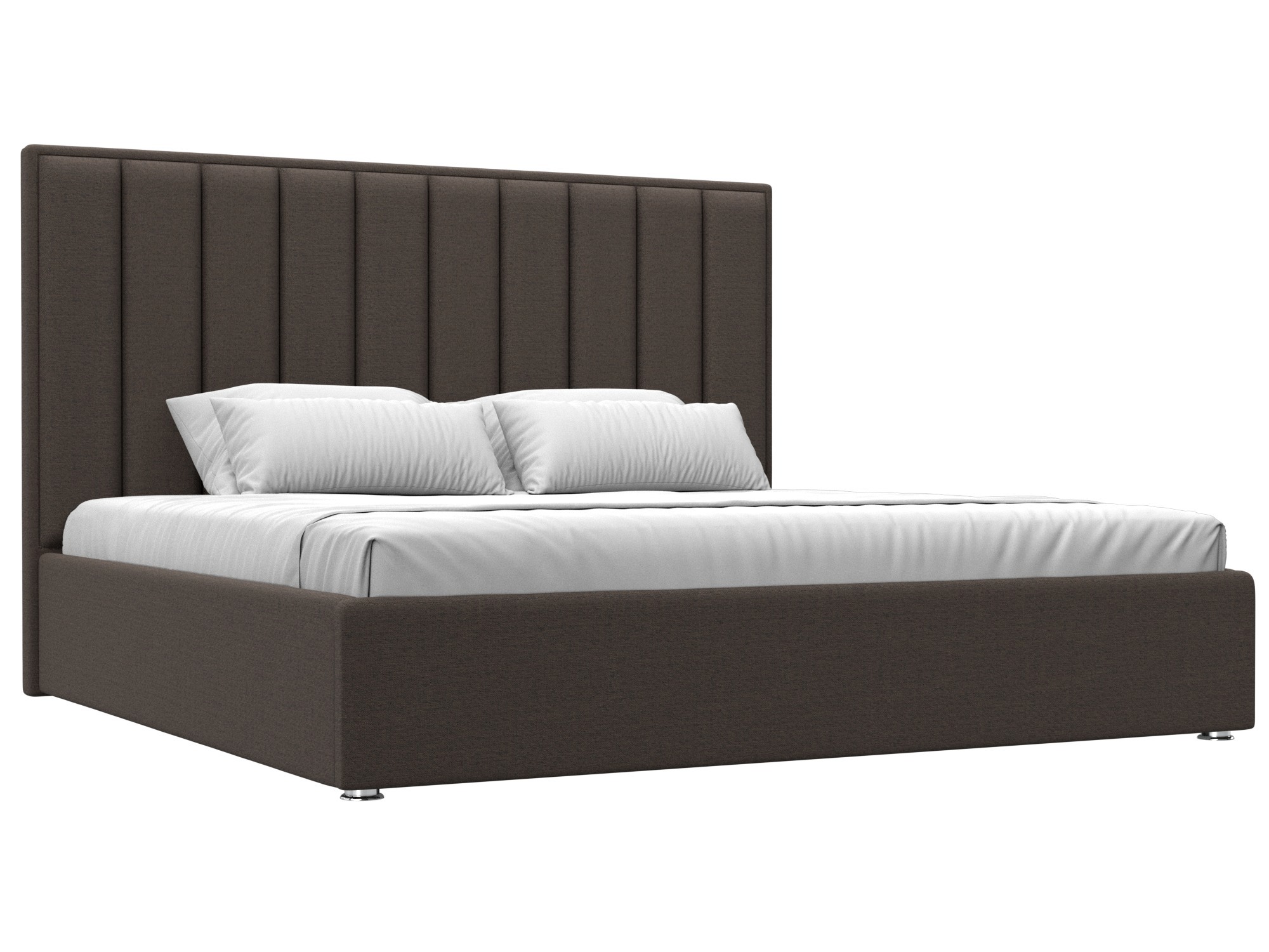 Изображение товара Кровать Афродита 200x200 см с подъемным механизмом и ящиком коричневая