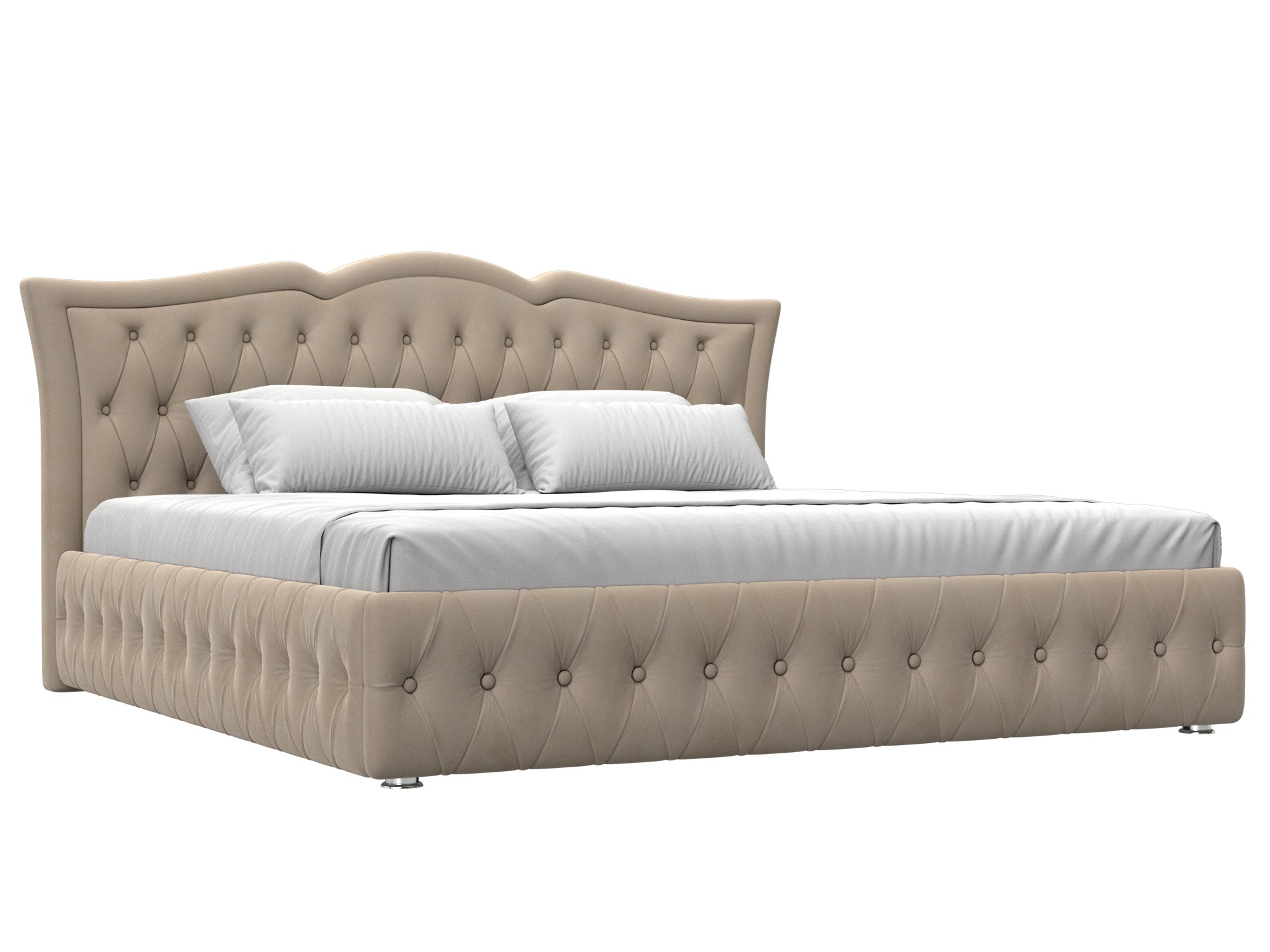 Изображение товара Кровать Герда 200x200 см с подъемным механизмом и ящиком бежевый Лига диванов