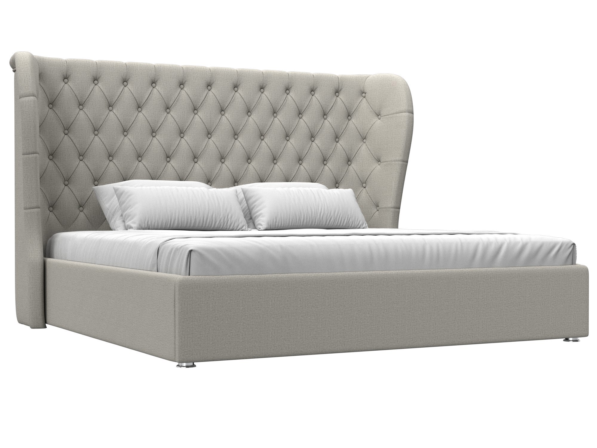 Изображение товара Кровать Далия 200 2х спальная с подъемным механизмом из ЛДСП бежевый Россия