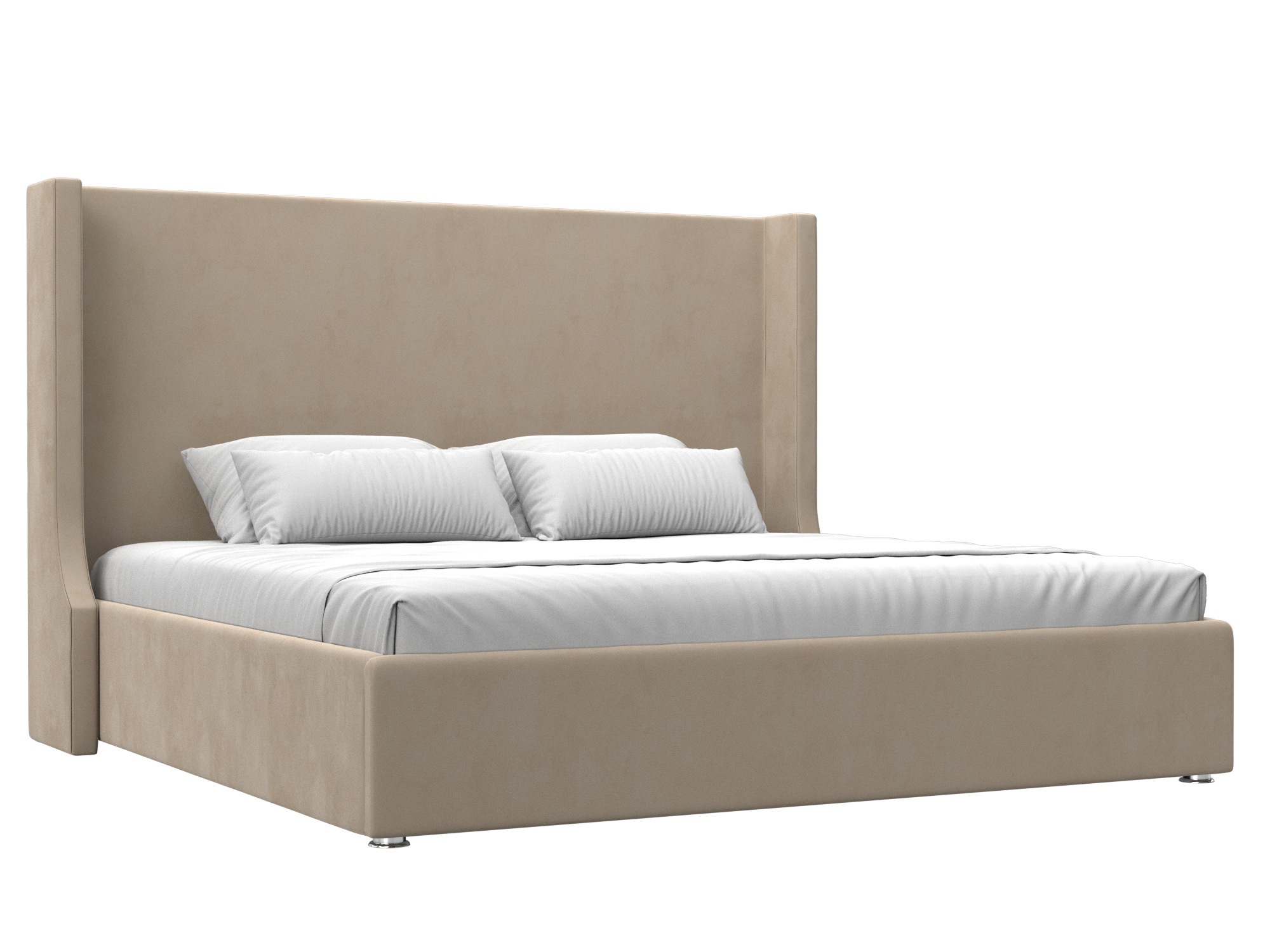 Изображение товара Кровать Ларго 200x200 см с подъемным механизмом и ящиком бежевый