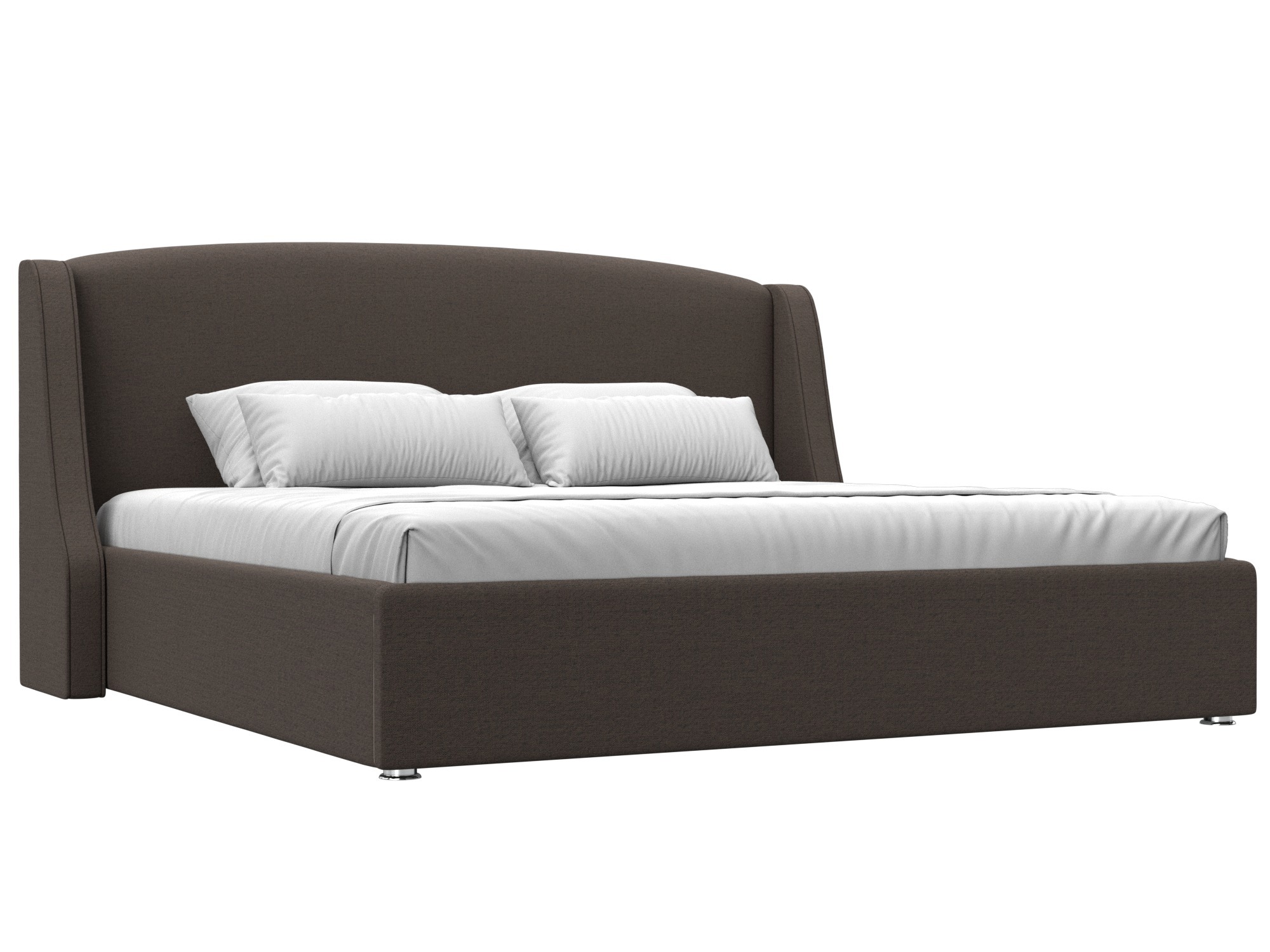 Изображение товара Кровать Лига диванов Лотос 200x200 см с подъемным механизмом и ящиком коричневая