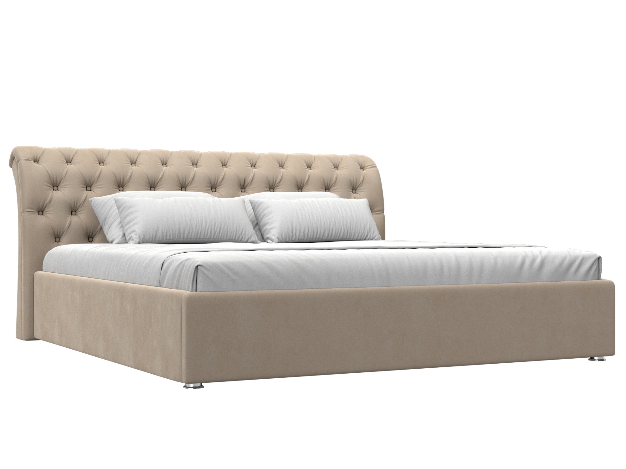 Изображение товара Кровать Сицилия 200 см с подъемным механизмом и ящиком бежевый Лига Диванов