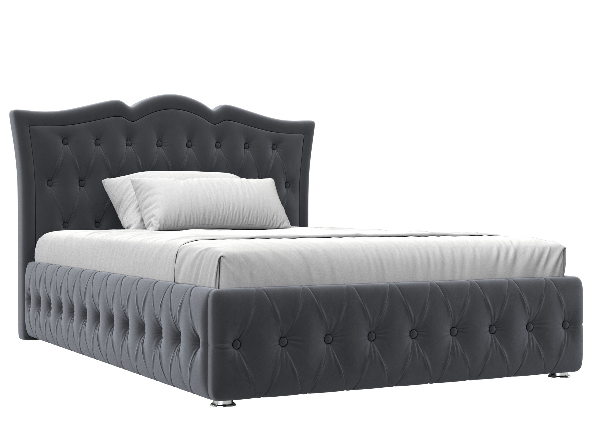 Изображение товара Кровать Герда 140 см с подъемным механизмом и ящиком серый Лига Диванов