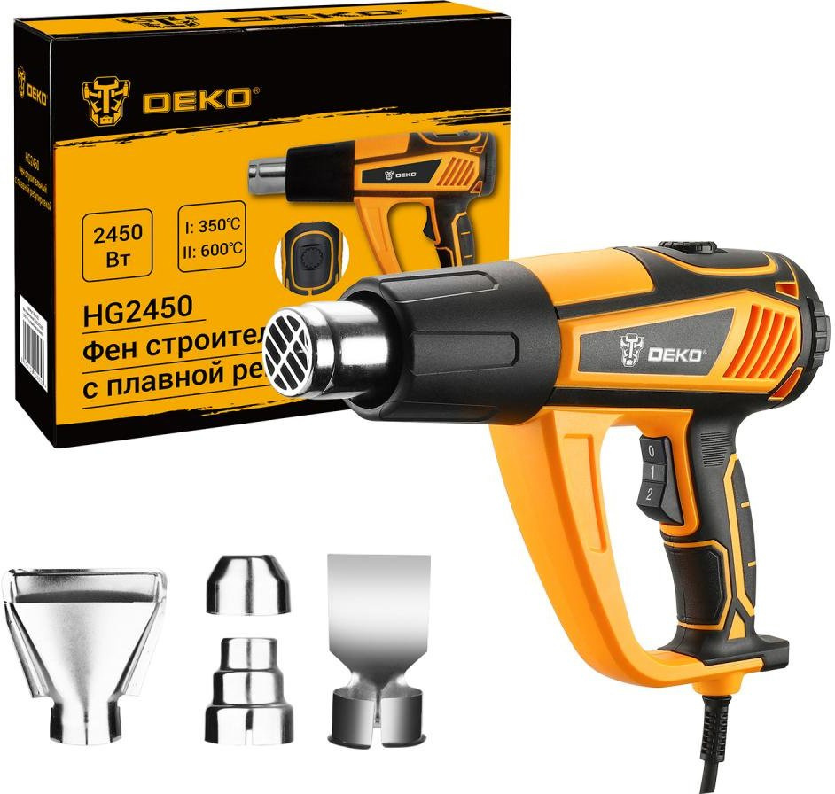 Изображение товара Фен технический сетевой Deko HG2450, 2450 Вт