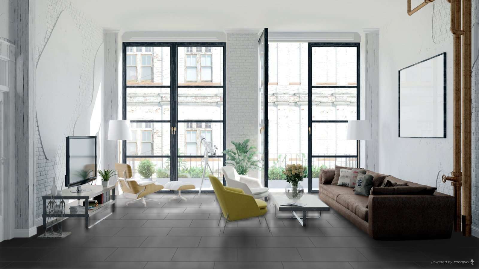 Изображение товара SPC плитка TheFloor Stone Black U190 42 класс толщина 6 мм 1.92 м², цена за упаковку