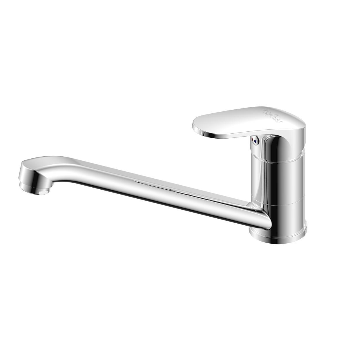 Изображение товара Однорычажный кухонный смеситель Rossinka RS45-21 Хром с поворотным изливом