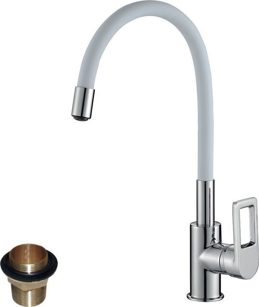 Изображение товара Смеситель для кухни Rossinka Z35-35U-White 26.1 см водосберегающий хром