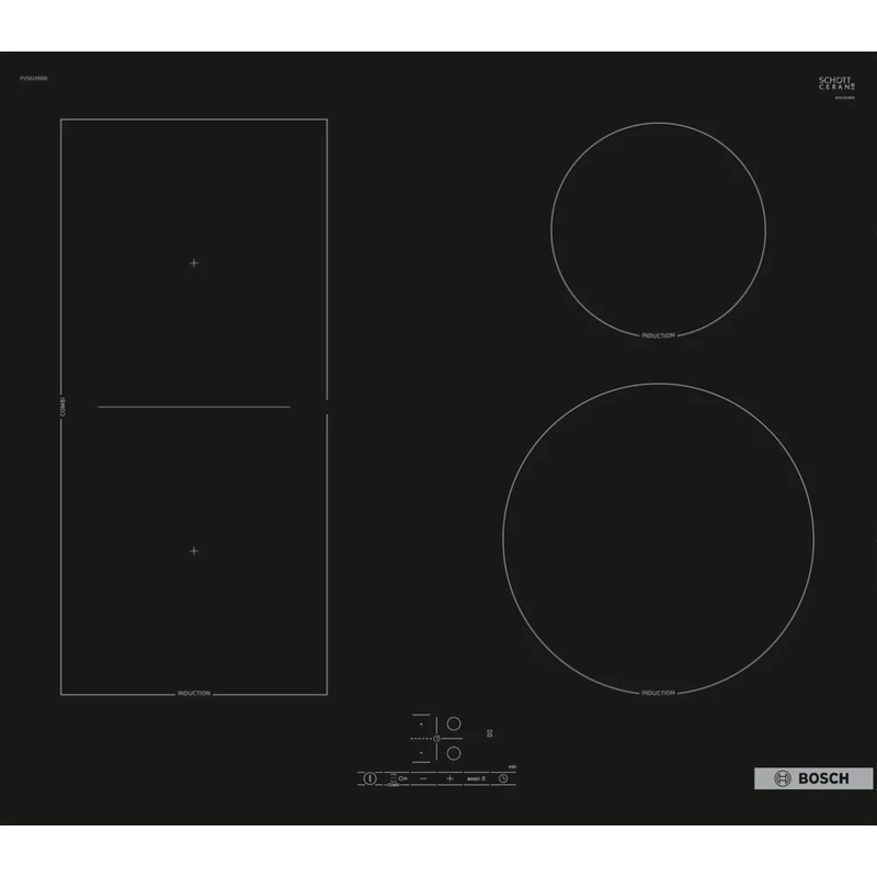 Изображение товара Электрическая варочная панель Bosch HMI40IC 59.2 см 4 конфорки цвет черный