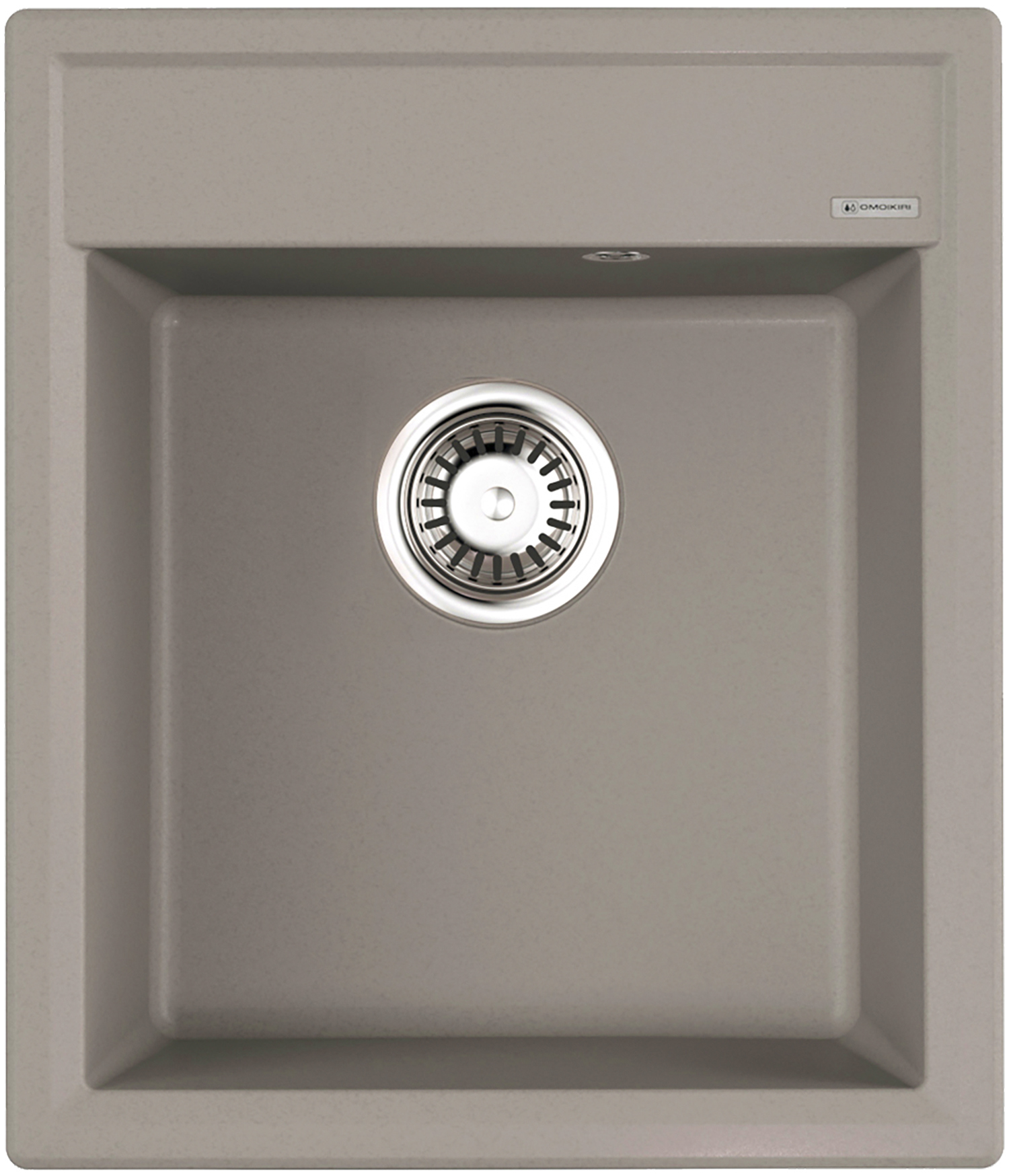 Изображение товара Кухонная мойка OMOIKIRI Daisen 42-GR из искусственного гранита 42x51см серого цвета