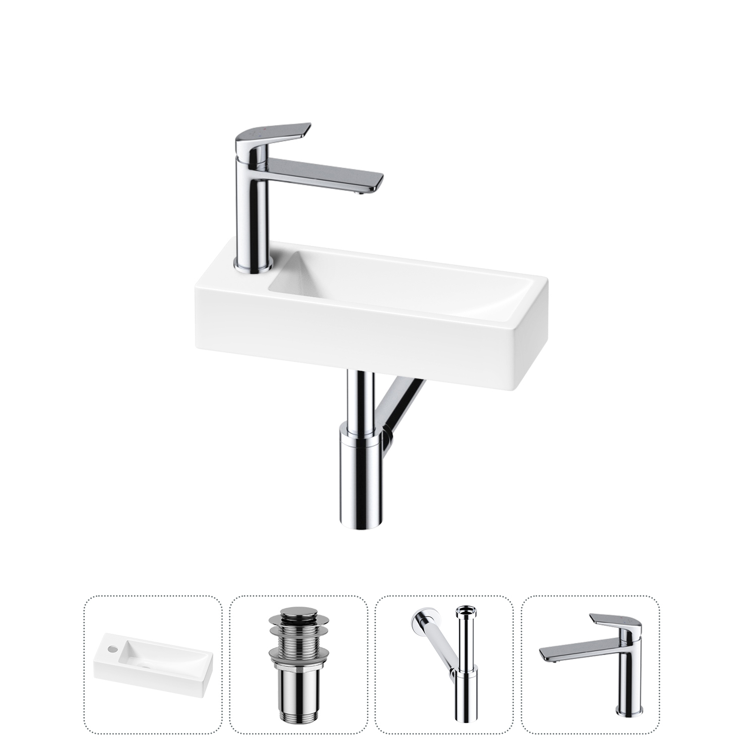 Изображение товара Раковина Lavinia boho bathroom sink 20215917R белая 38 см с комплектом