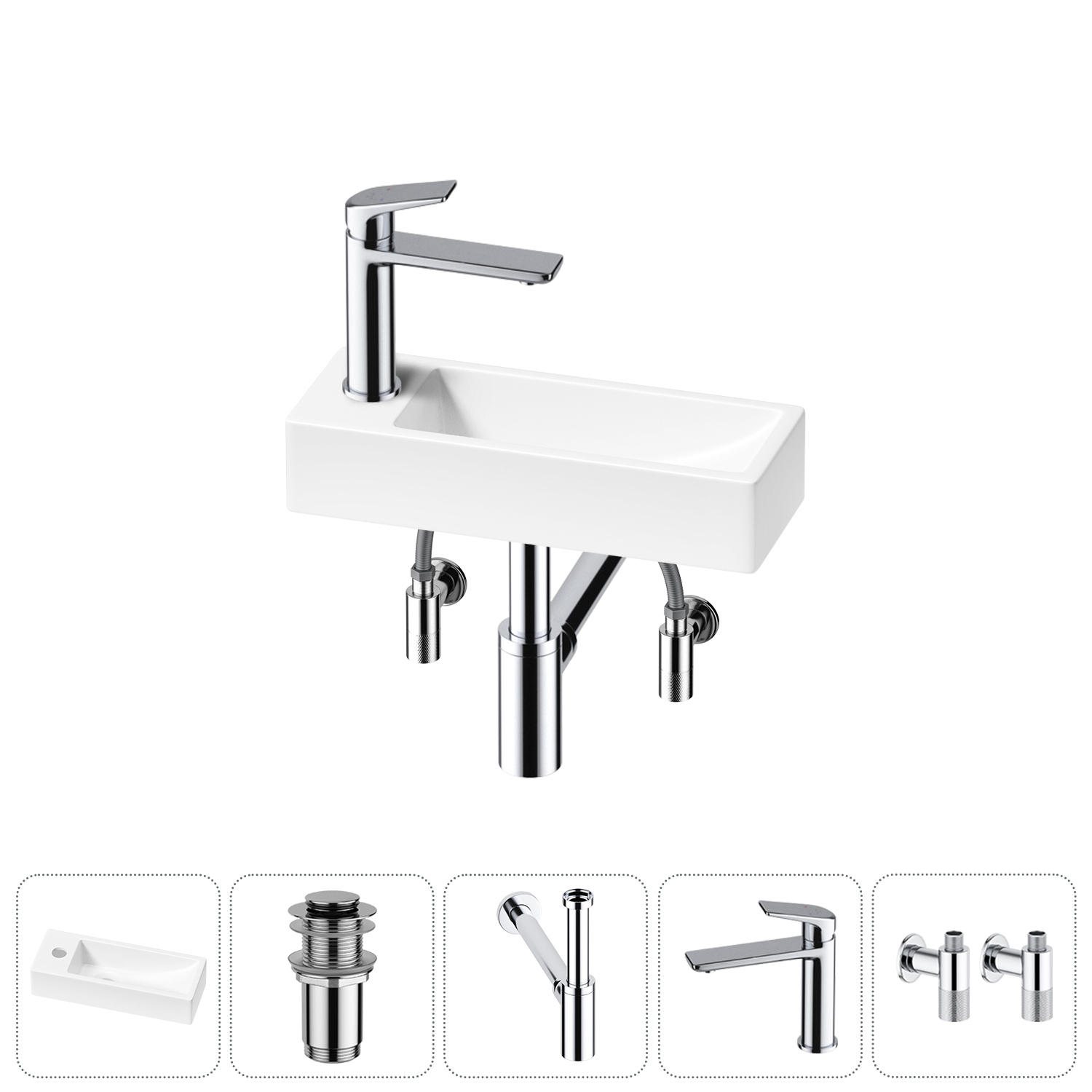 Изображение товара Раковина Lavinia boho bathroom sink 38 см, комплект с монтажом и аксессуарами