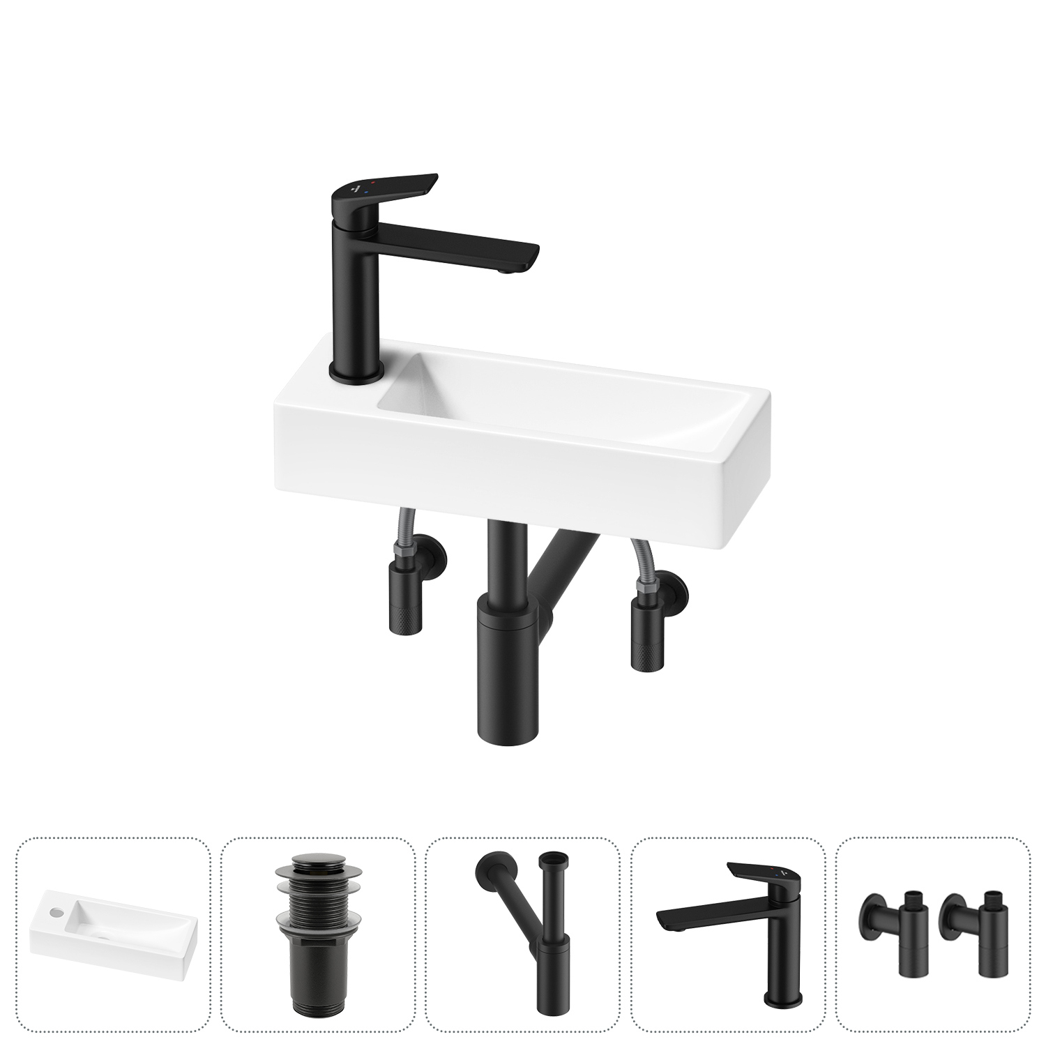Изображение товара Раковина Lavinia boho bathroom sink 38см белая с комплектом 5 в 1