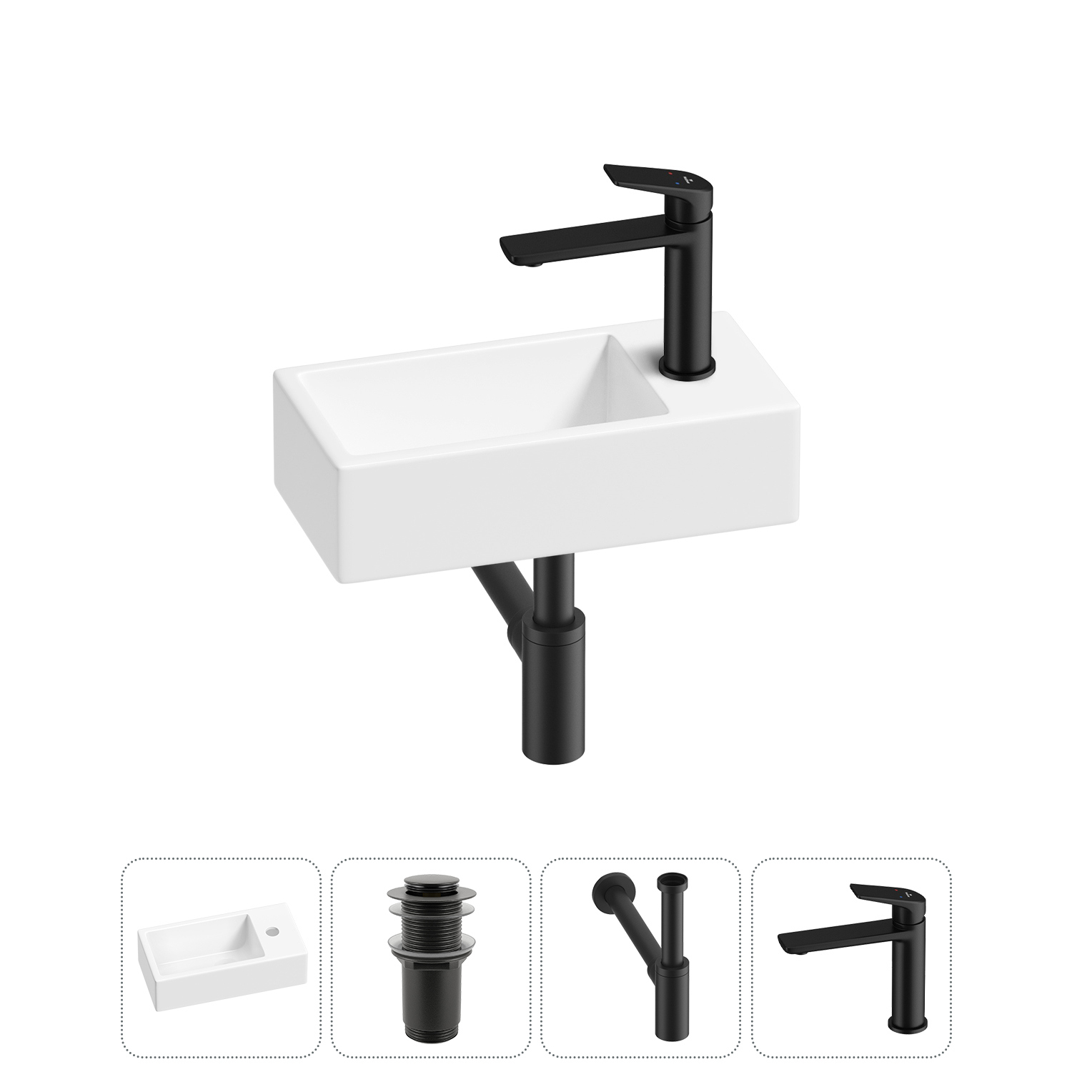 Изображение товара Раковина Lavinia boho bathroom sink 20215974R 40см белая с комплектом