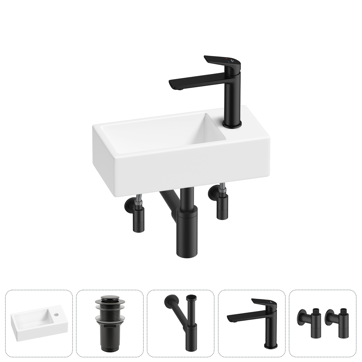 Изображение товара Раковина Lavinia boho bathroom sink 20215978R 40см белая с комплектом