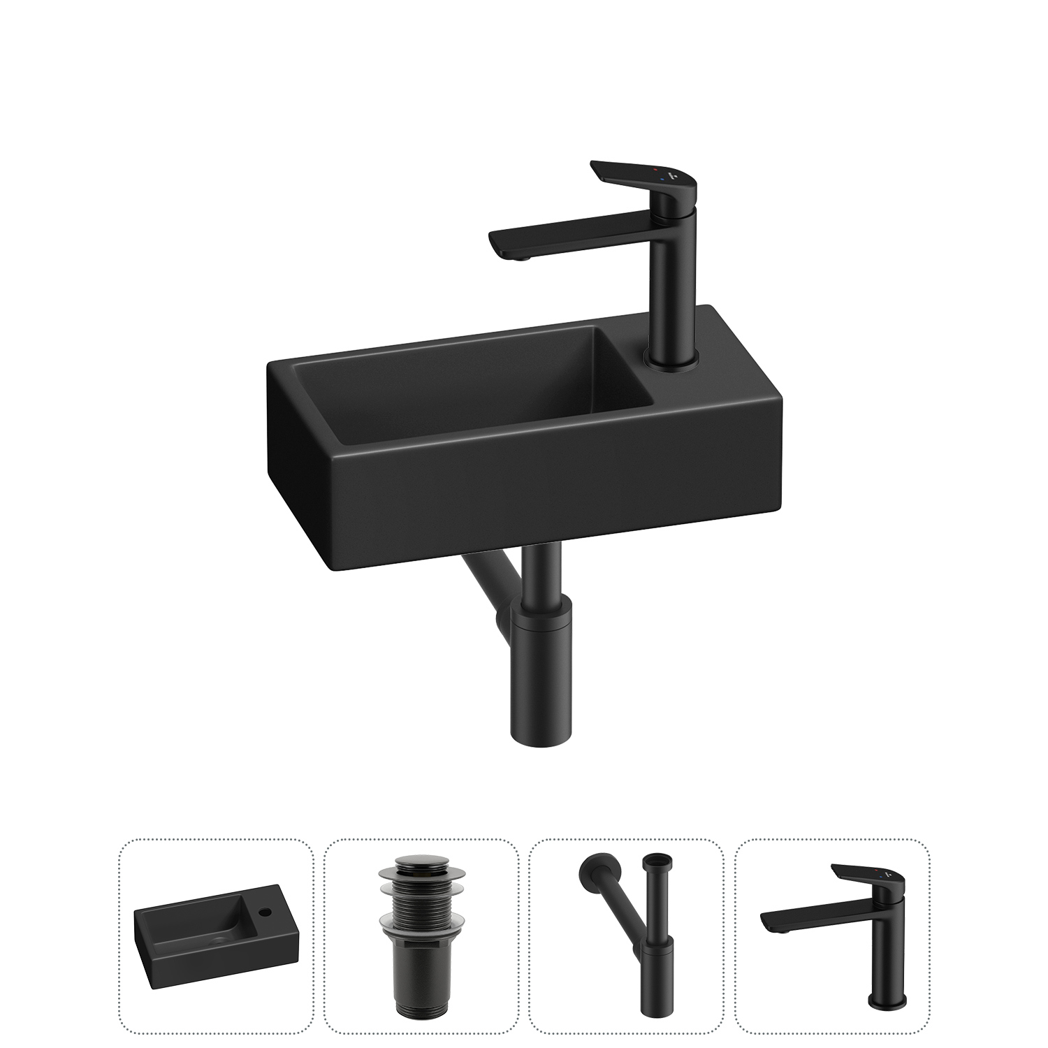 Изображение товара Раковина Lavinia boho bathroom sink 20215988R черная 40см с комплектом