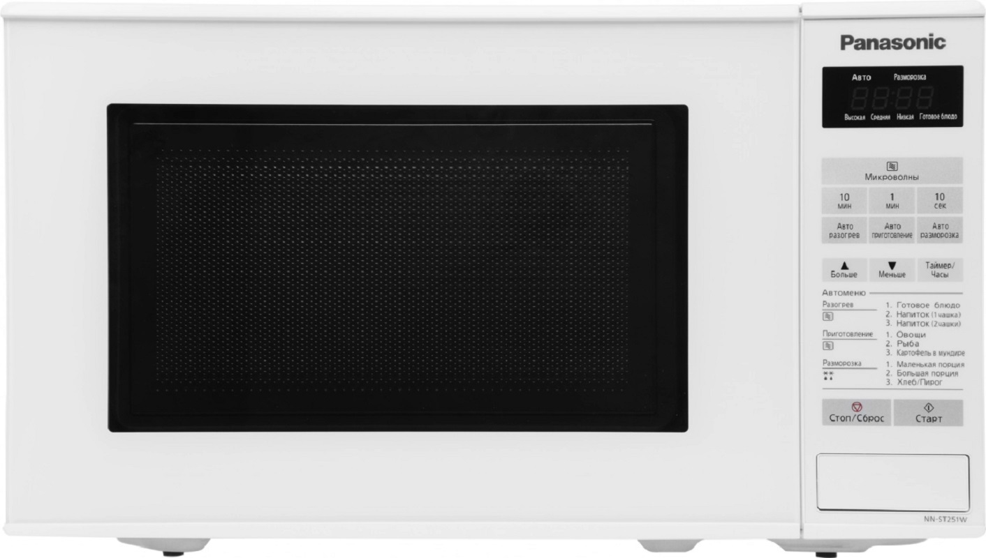 Изображение товара Отдельностоящая микроволновая печь Panasonic 20 л 800 Вт белая NN-ST251WZPE