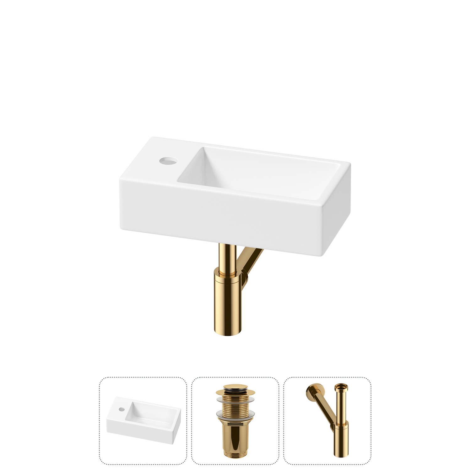 Изображение товара Раковина Lavinia Boho Bathroom Sink 20215999R 40см белая глянцевая с комплектом