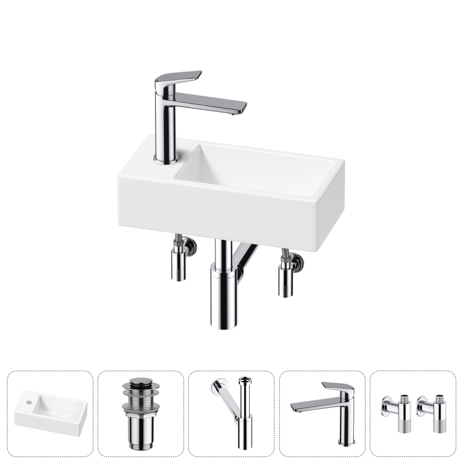 Изображение товара Раковина Lavinia boho bathroom sink 20216005R 40 см белая с комплектом