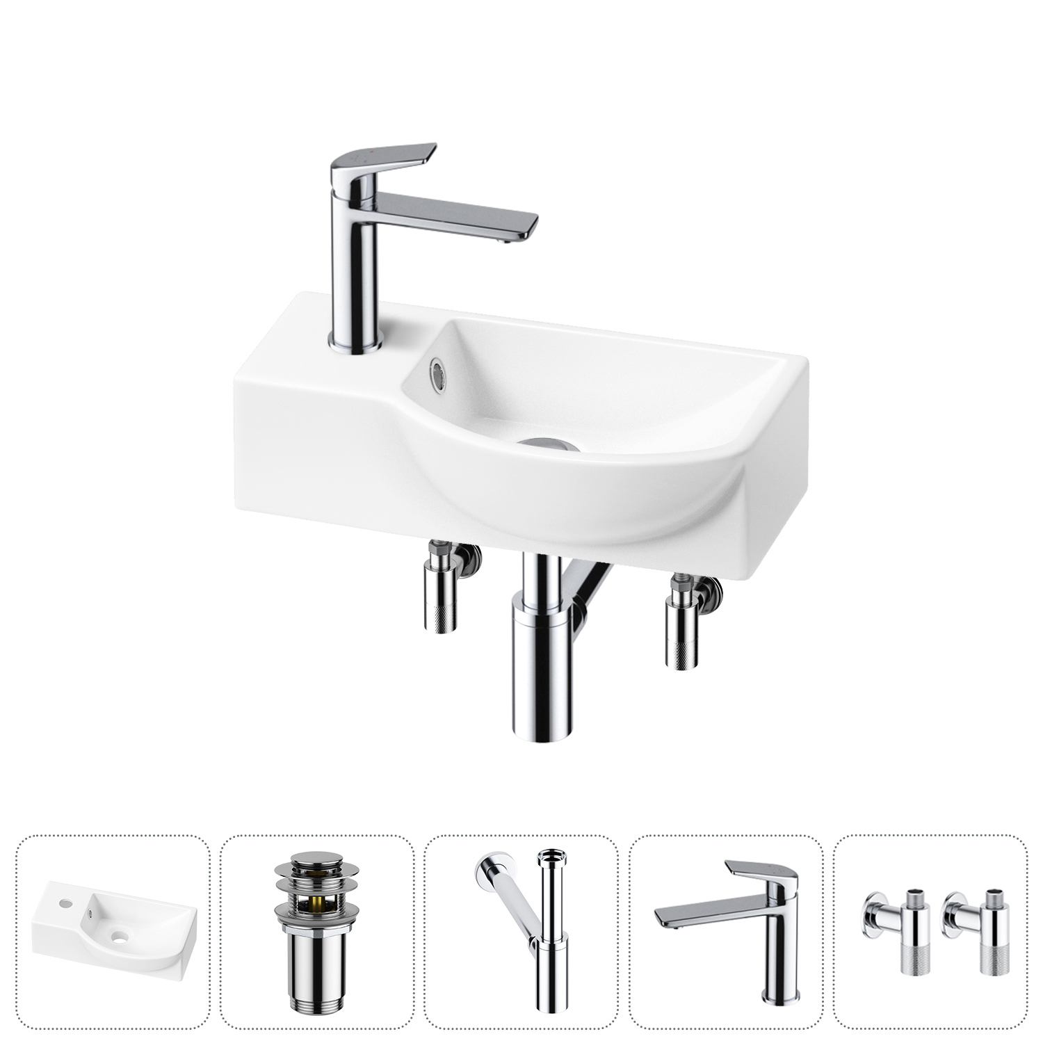 Изображение товара Раковина Lavinia boho bathroom sink 20216033R 40см белая с комплектом
