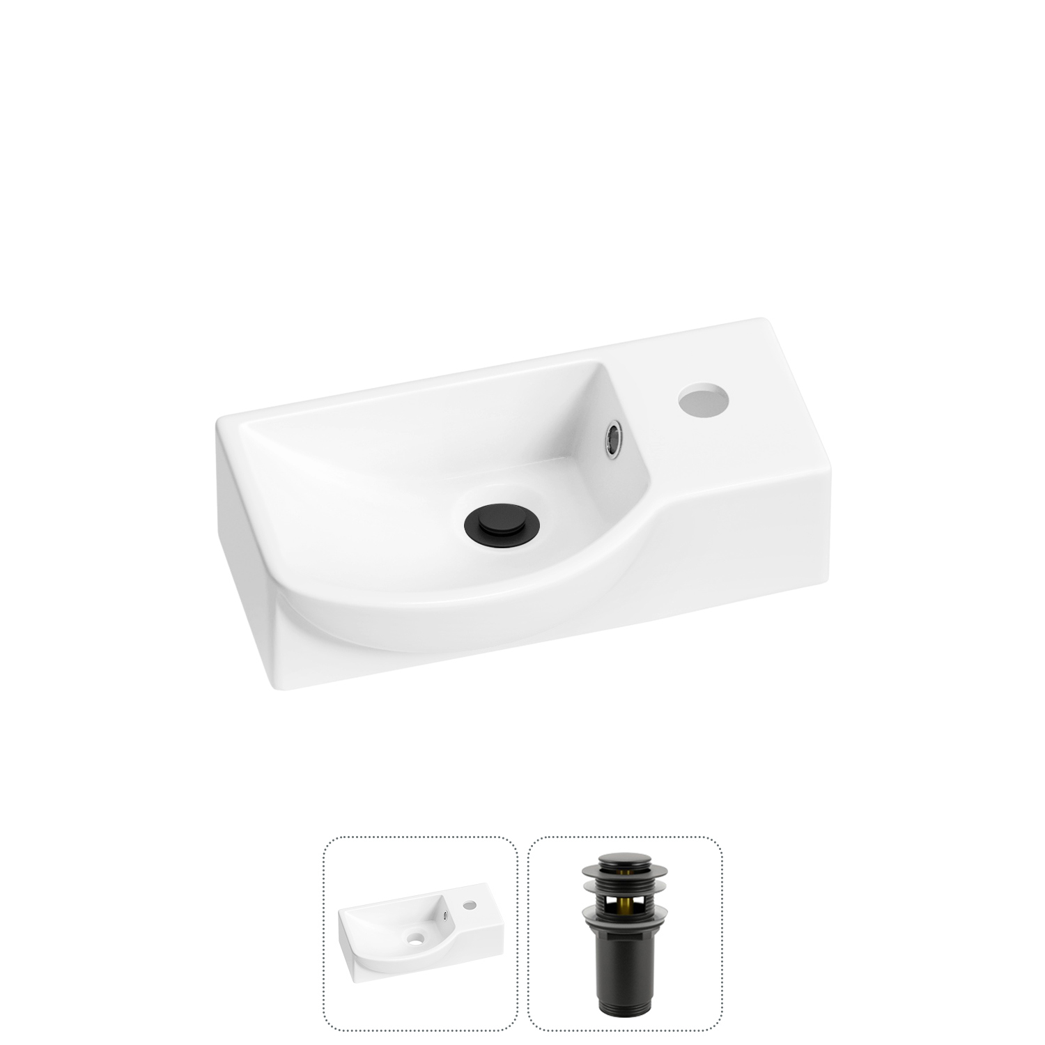Изображение товара Раковина Lavinia Boho Bathroom Sink 40 см белая с донным клапаном
