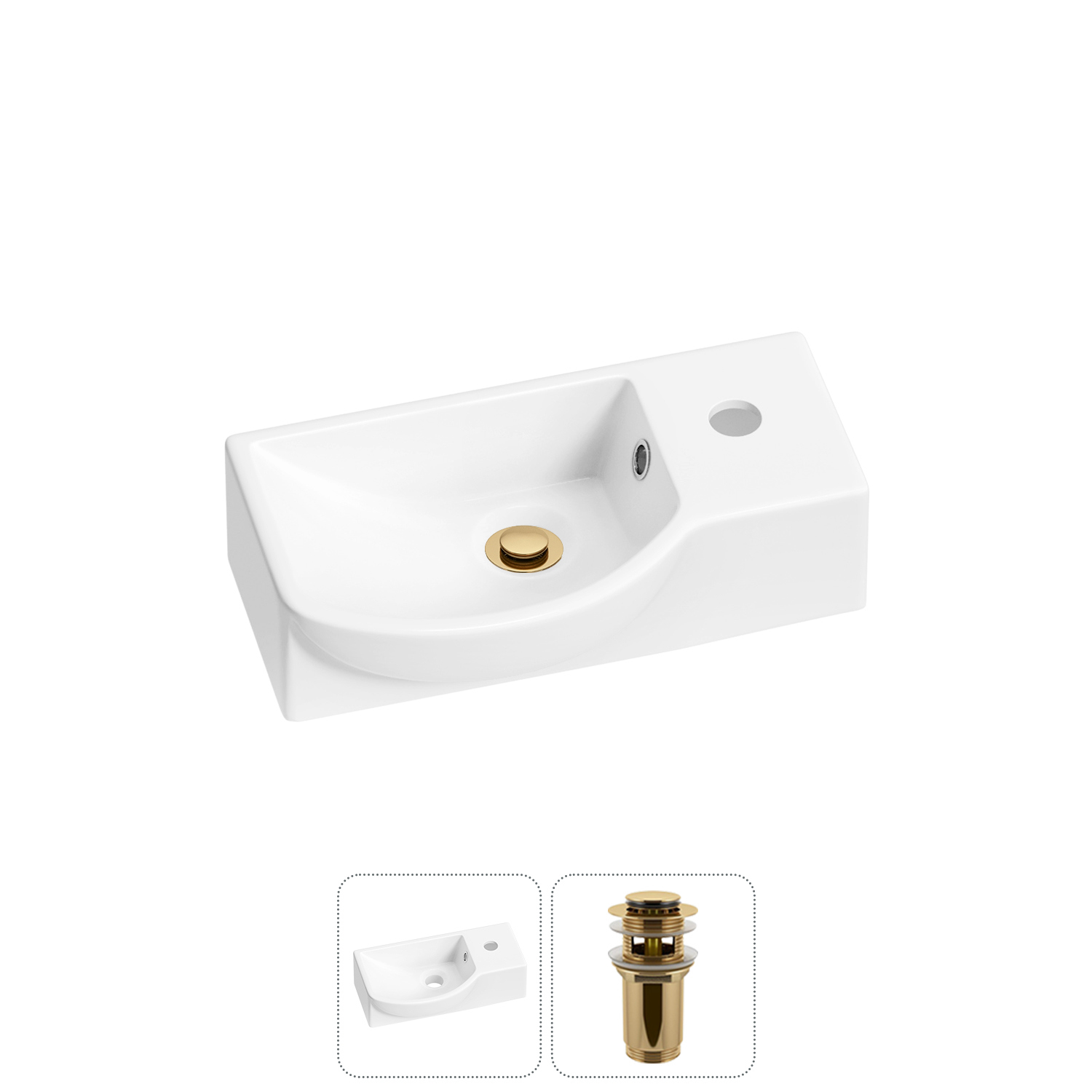 Изображение товара Раковина Lavinia boho bathroom sink 20216051R 40см белая с донным клапаном