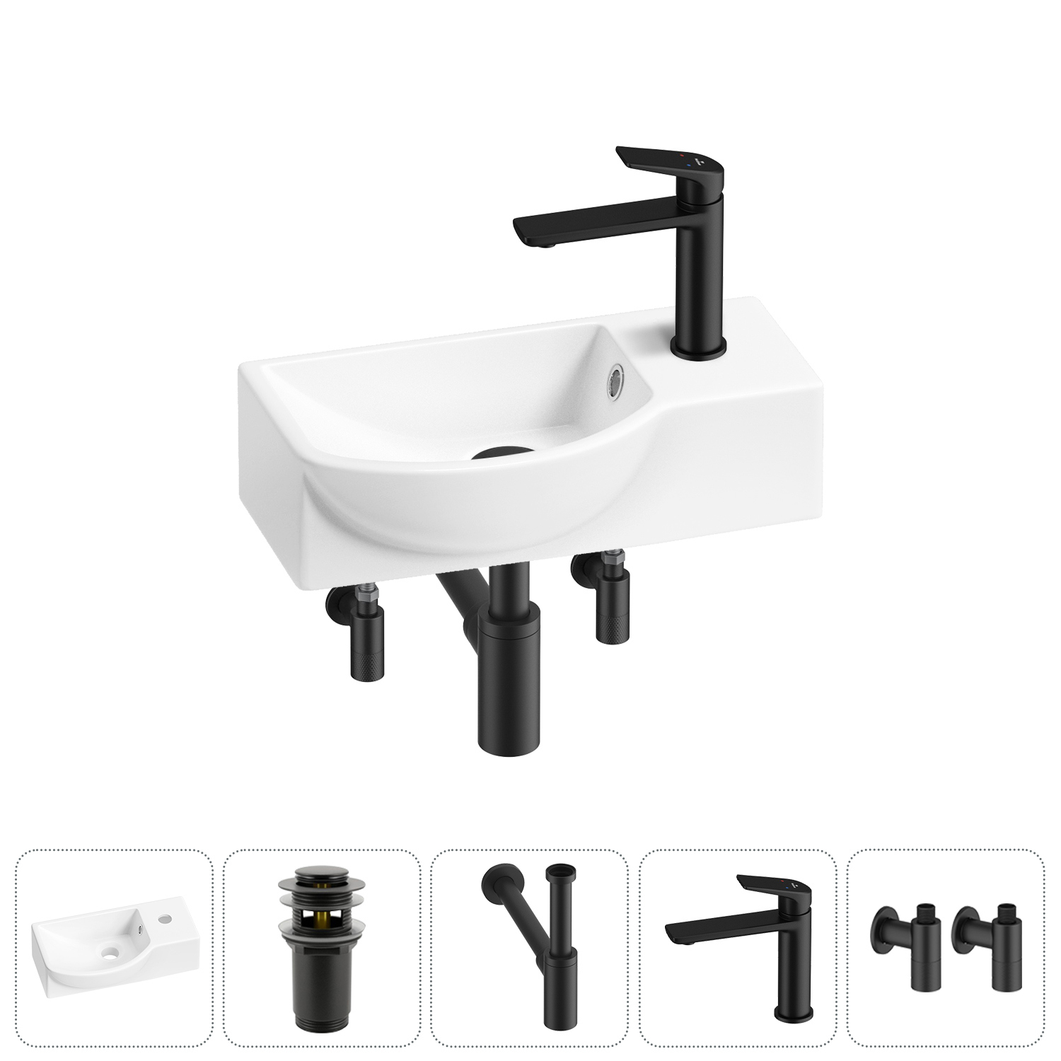 Изображение товара Раковина Lavinia boho bathroom sink 20216062R 40 см белая глянцевая с комплектом