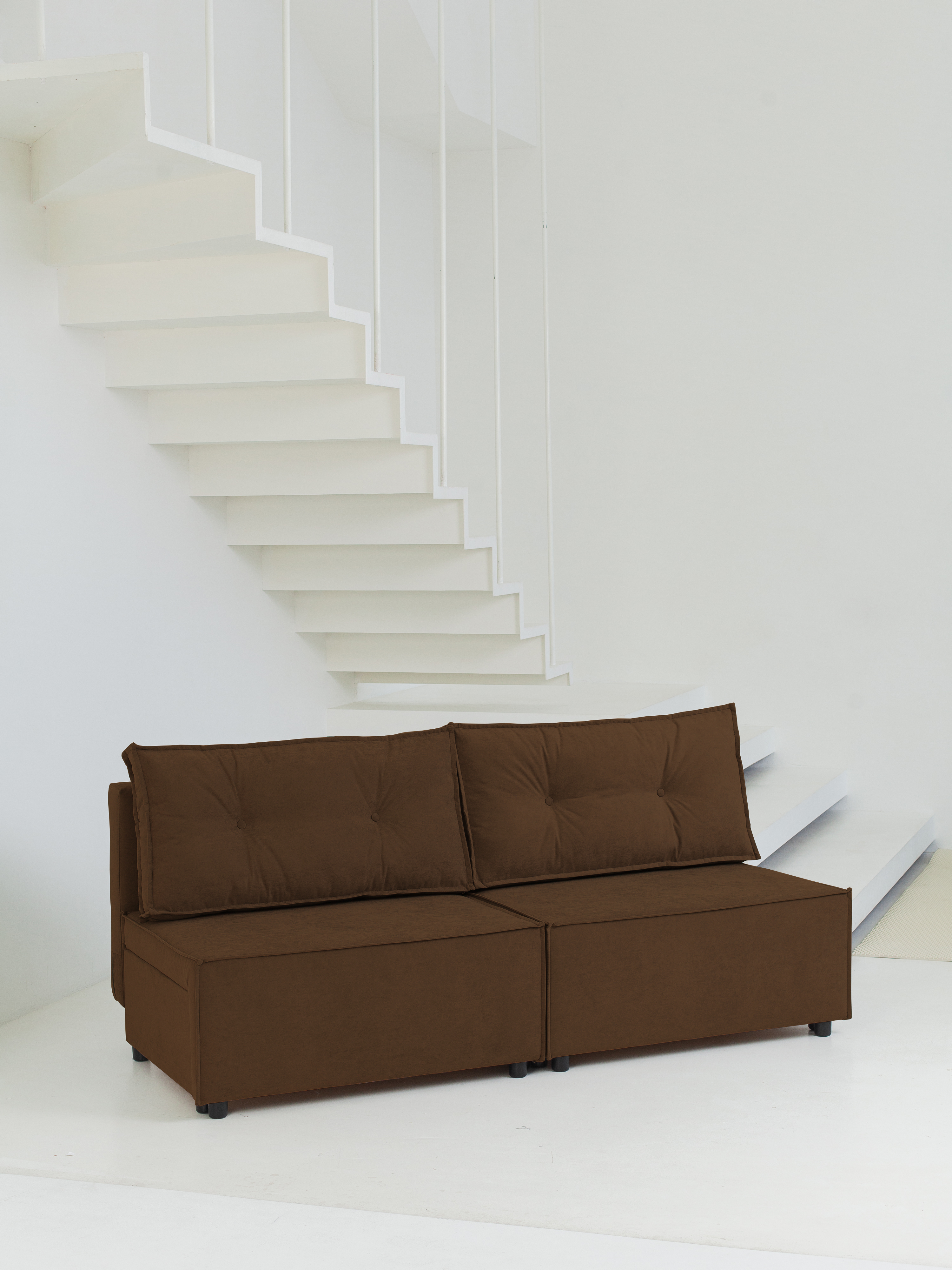 Изображение товара Диван раскладной Cityhd Цюрих 188x94x75 см велюр коричневый