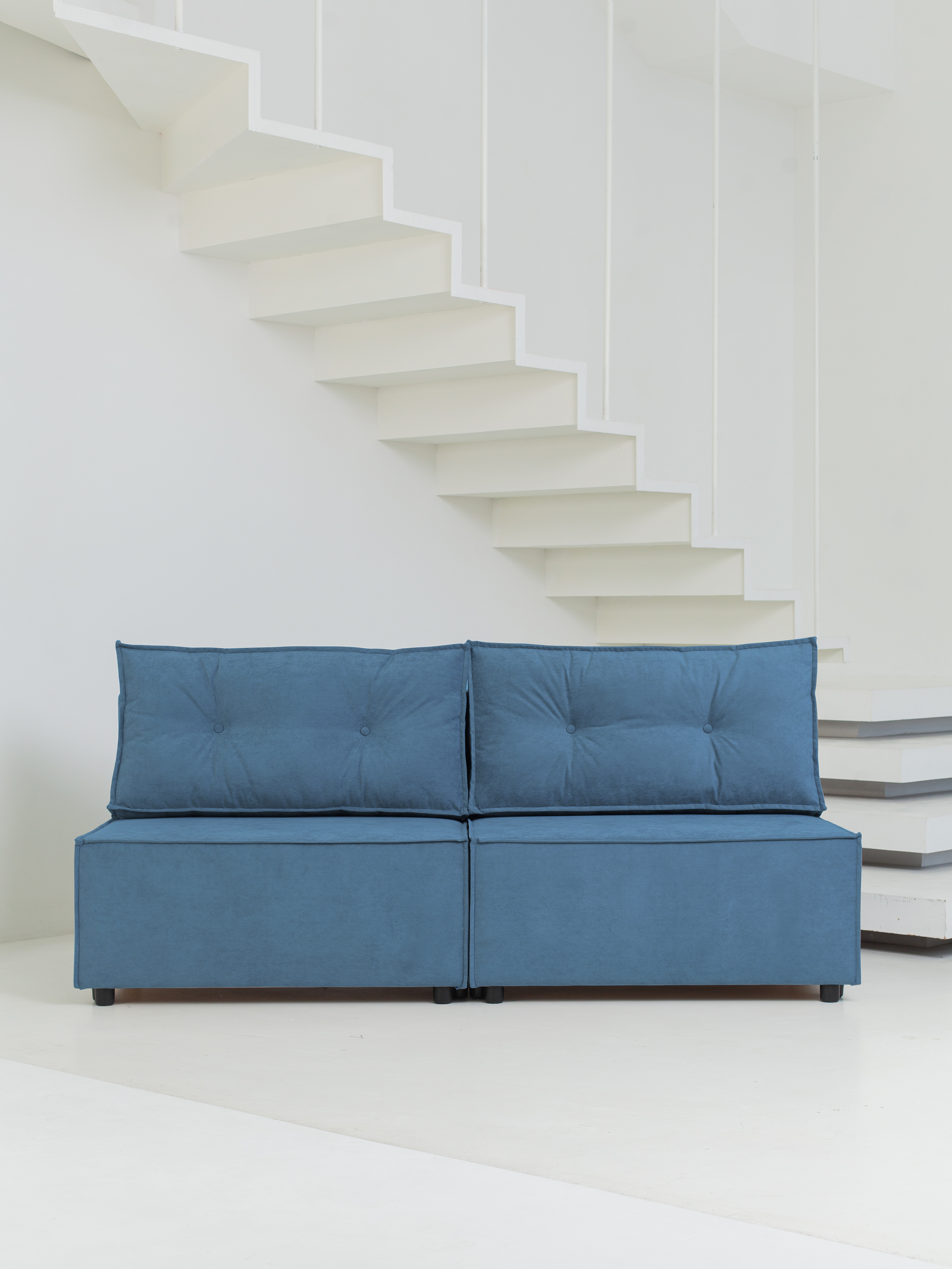 Изображение товара Диван раскладной CITYHD Цюрих 188x94x75 см цвет синий велюр