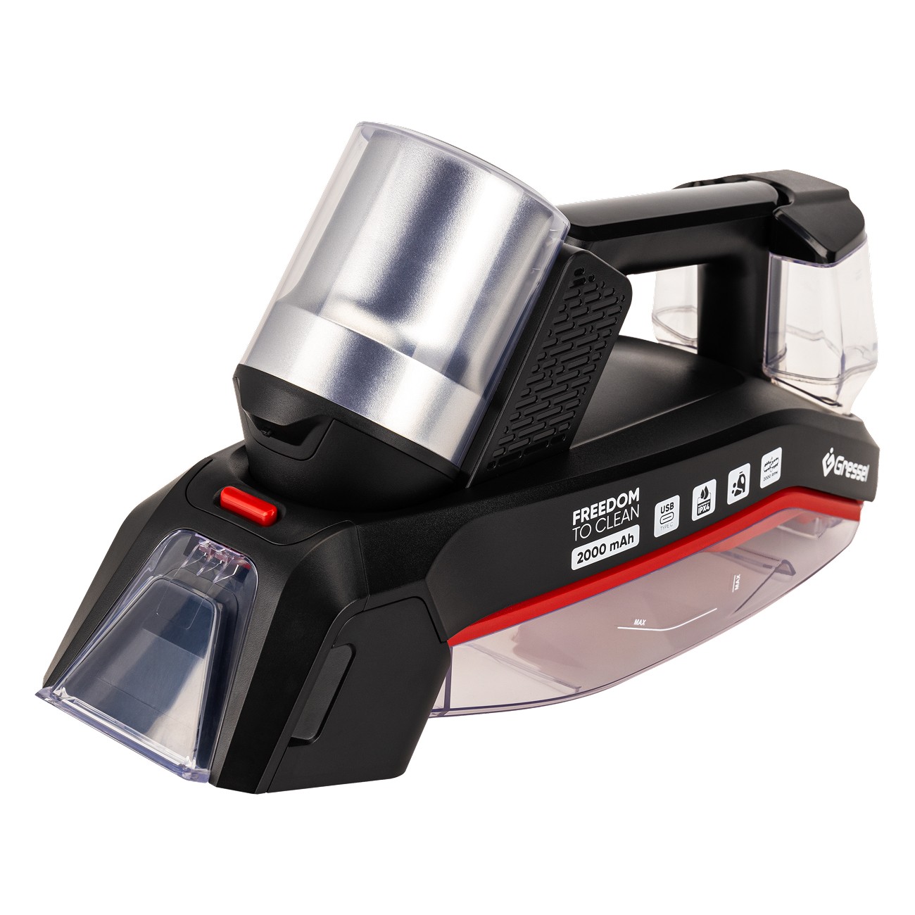 Изображение товара Пылесос Gressel GVC-4001 с влажной уборкой 60 Вт контейнер черный