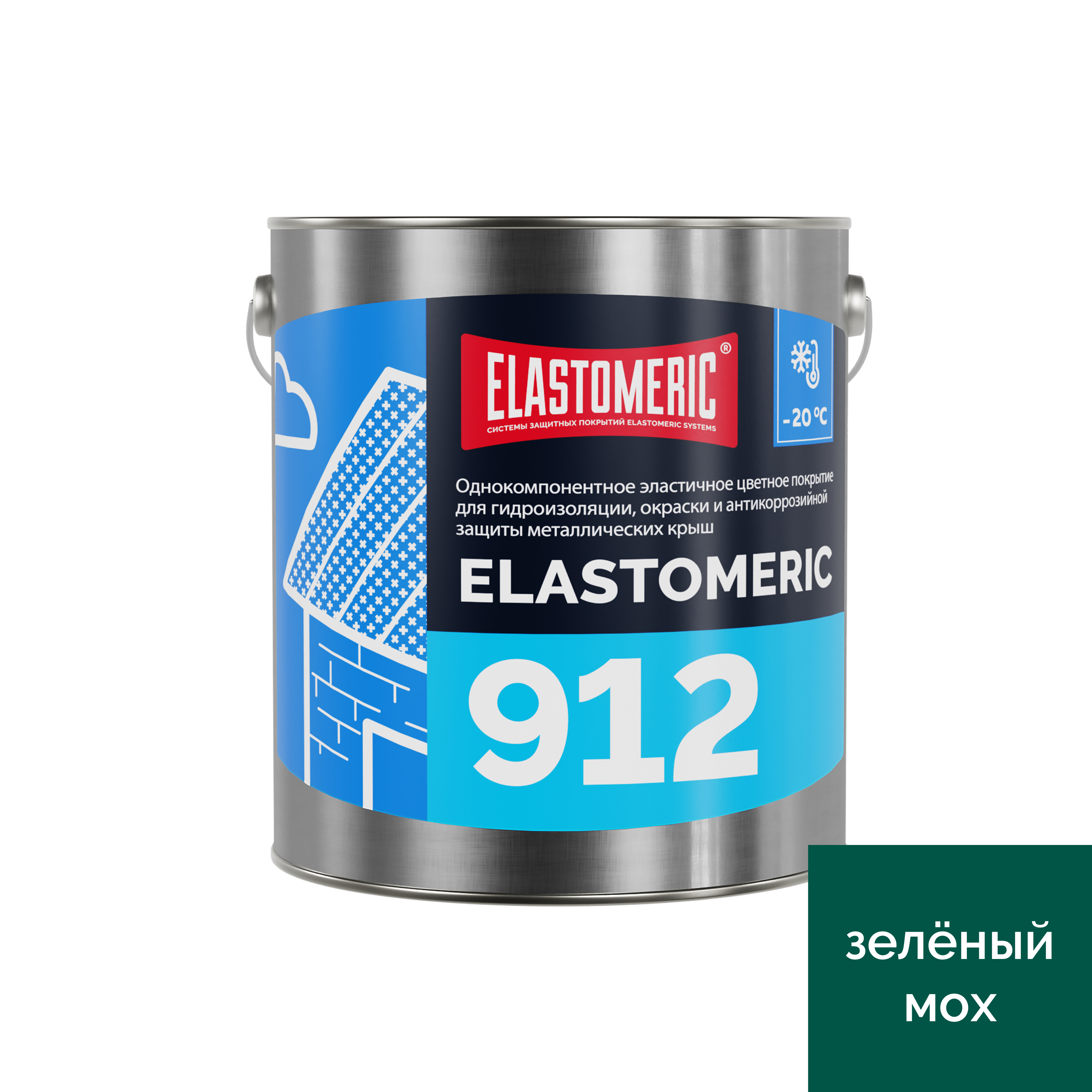 Изображение товара Гидроизоляция для кровли Elastomeric systems 912 3кг зеленый мох