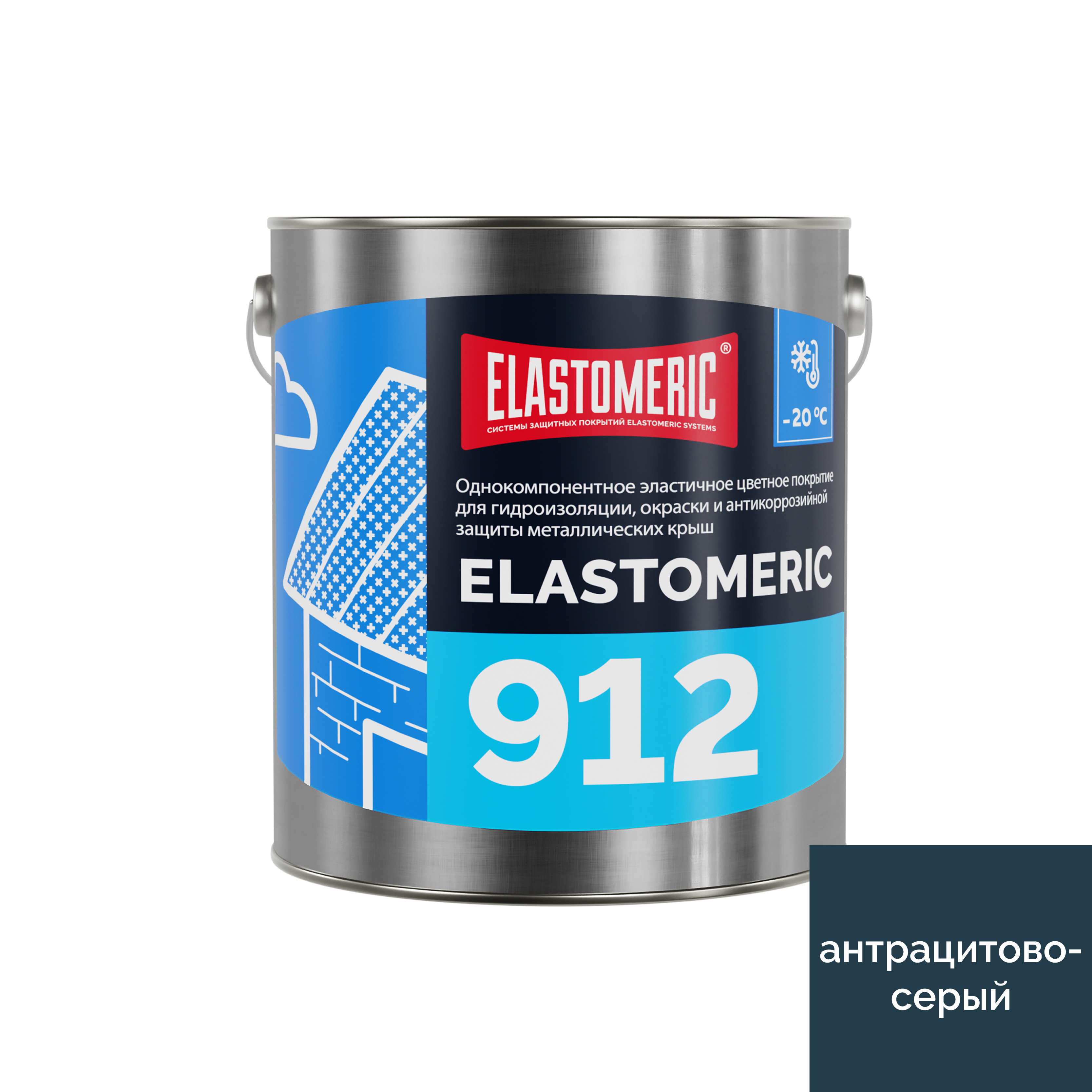 Изображение товара Мастика для шиферной кровли Elastomeric systems 912 3кг антрацитово-серый Изображение товара Мастика для шиферной кровли Elastomeric systems 912 3кг антрацитово-серый